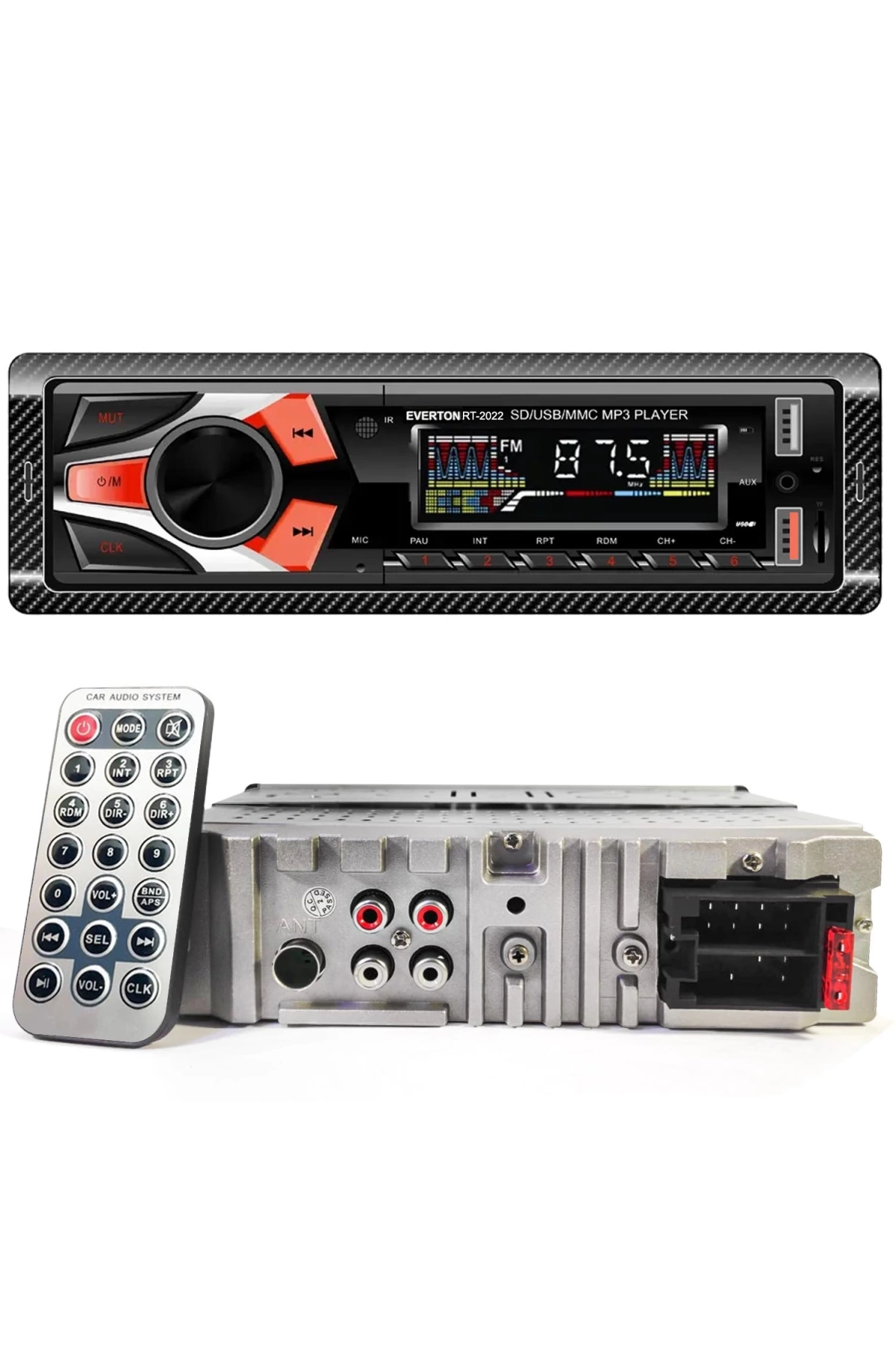 Everton Rt-2022 Oto Teyp 4x55 Watt Bluetooth 2xusb Sd Fm Aux