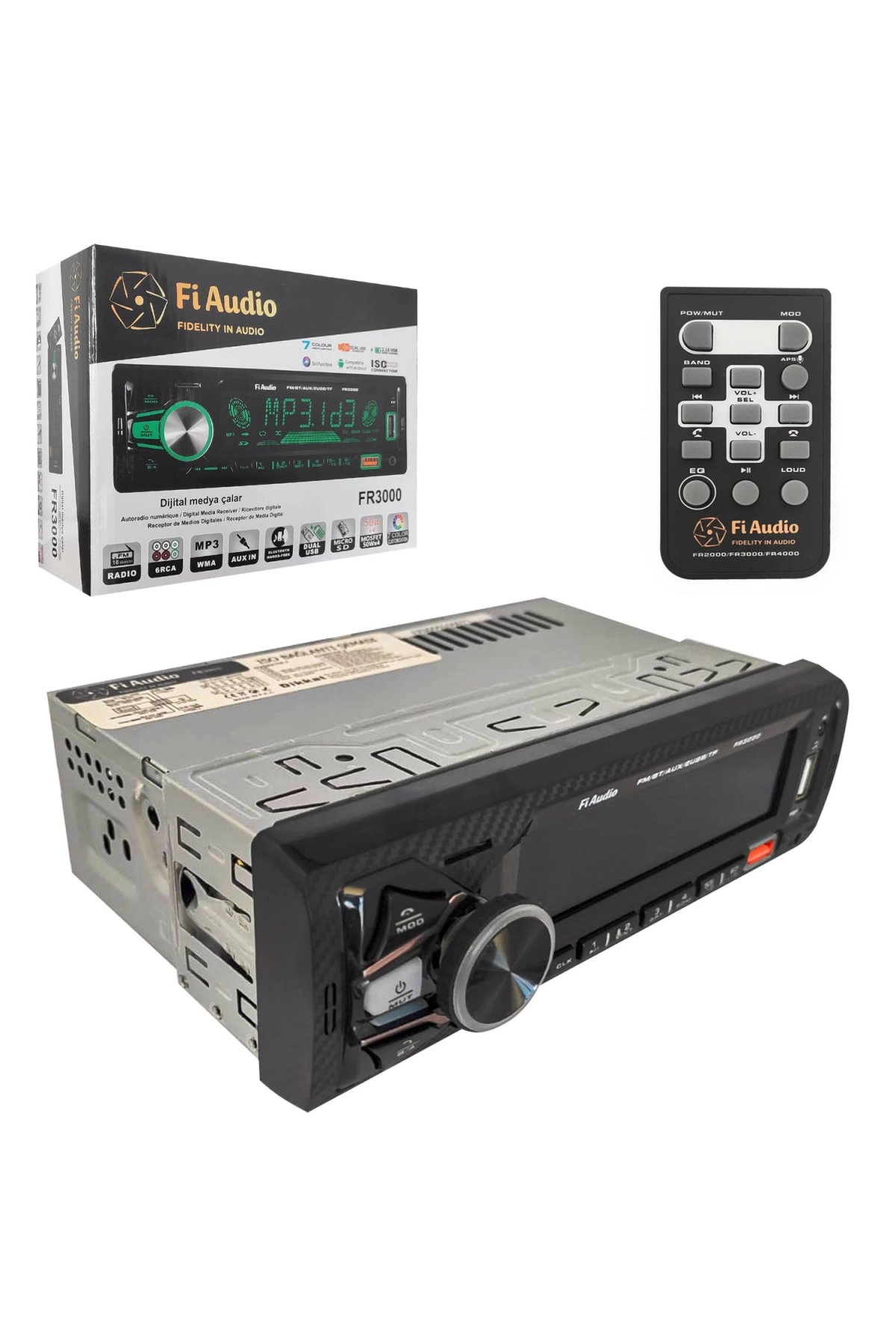 Fi Audıo Fr-3000 Oto Teyp 4x50 Watt Bluetooth Carlive 2xusb Sd Fm Aux