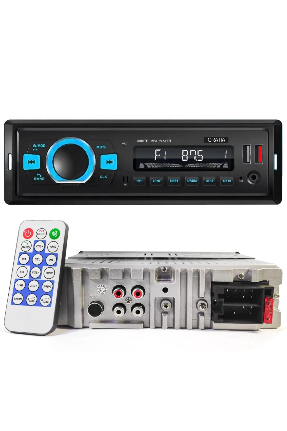 Gratıa Gr-2202b Oto Teyp 4x60 Watt Bluetooth 2xusb Sd Fm Aux