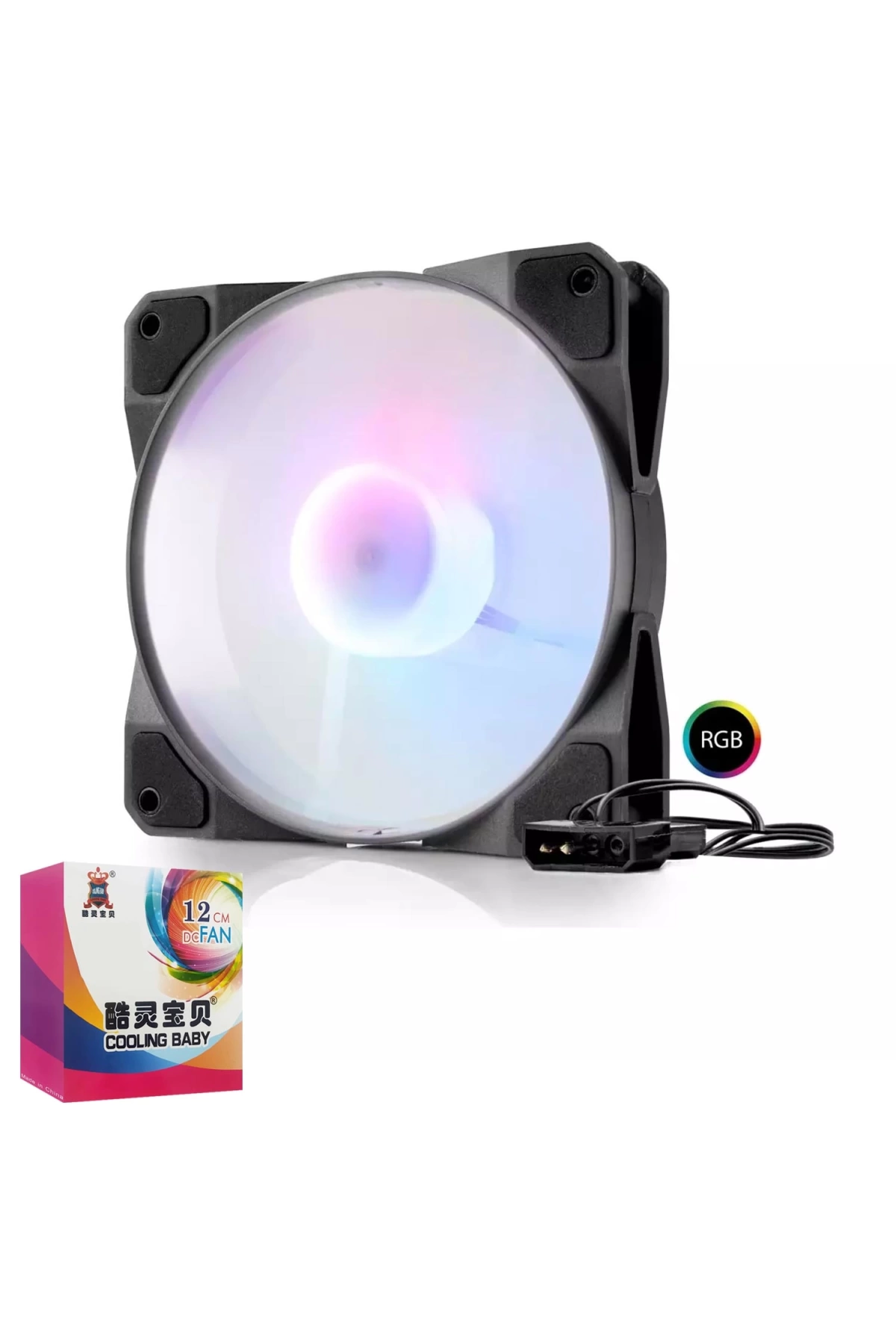 Hadron Hdx-1517 Kasa Fanı 12Cm Rgb Ledli