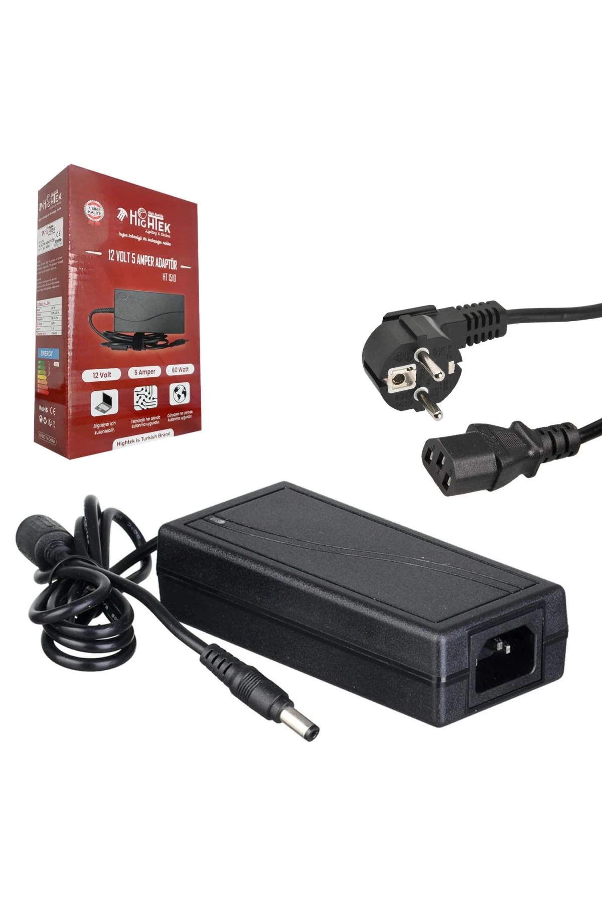 Hıghtek Ht-1510 Adaptör 12 Volt 5 Amper 5.5x2.5mm Masa Tip