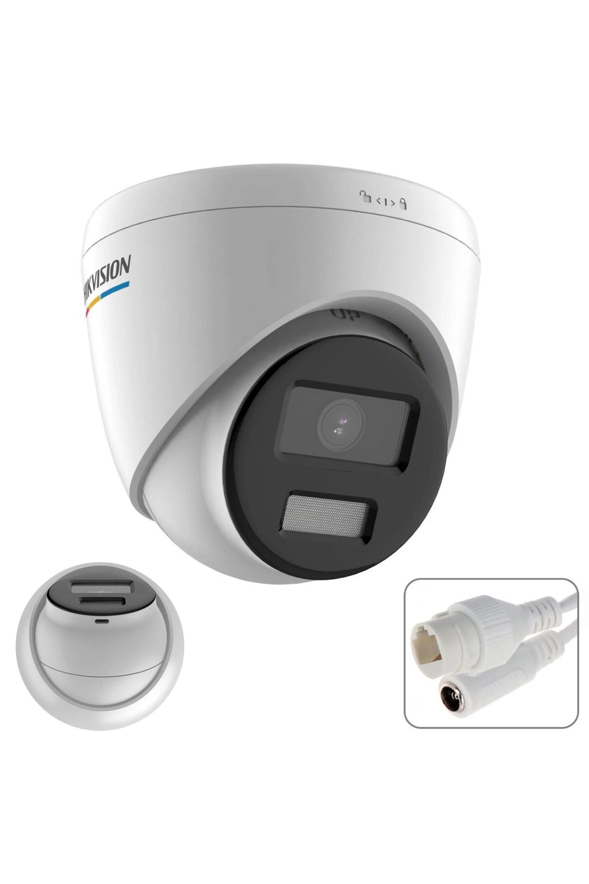 Hıkvısıon Ds-2cd1327g2-luf Dome Ip Kamera 2mp 2.8mm Renkli Gece Görüş Metal İç Mekan