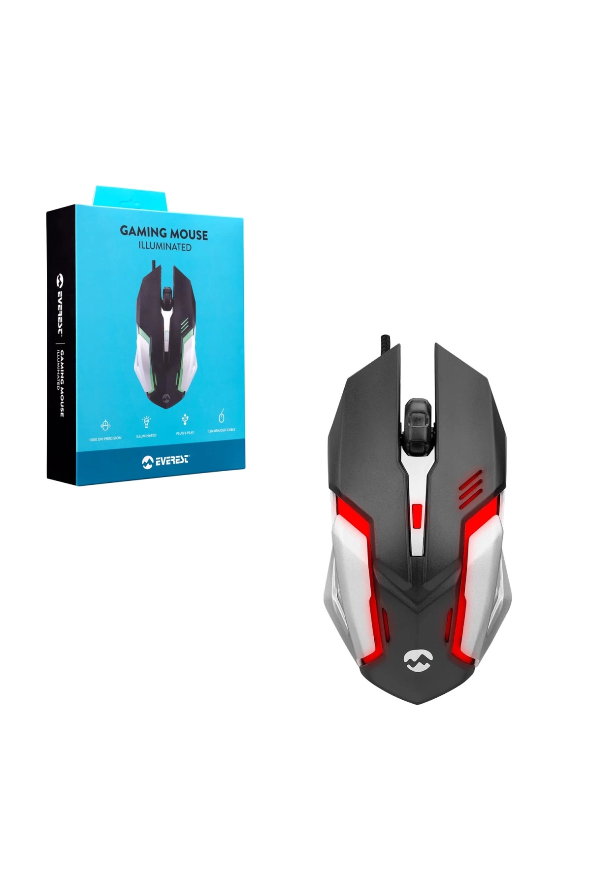 Everest Sm-g72 Kablolu Oyuncu Mouse 1200 Dpi Ledli