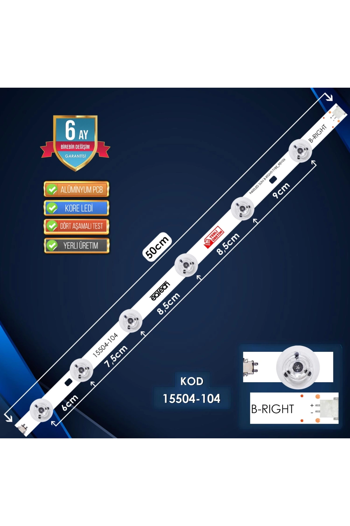 Kod-104 48 Vestel 480dled Slim B-right Tybe Rev07 50cm 6led