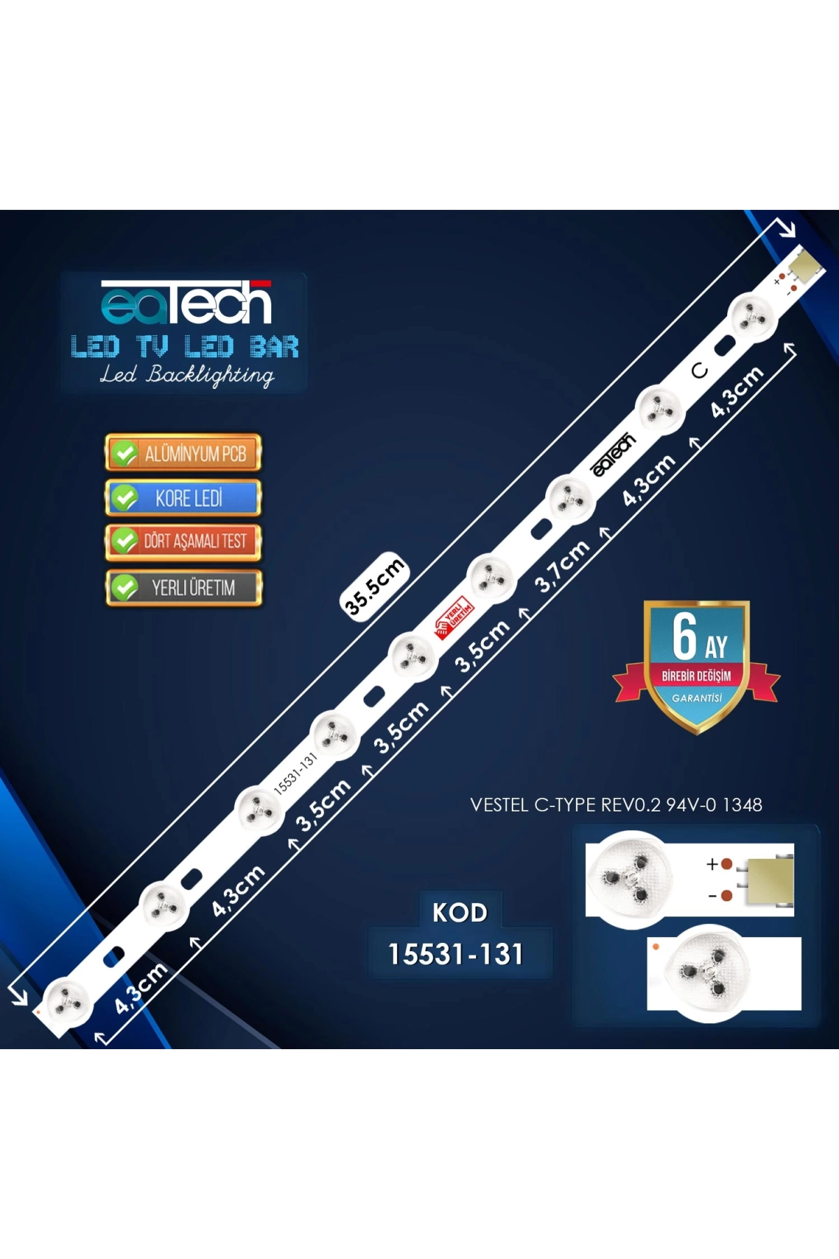 Kod-131 40 Vestel C-type Rev0.2 94v-0 1348 35.5cm 9led