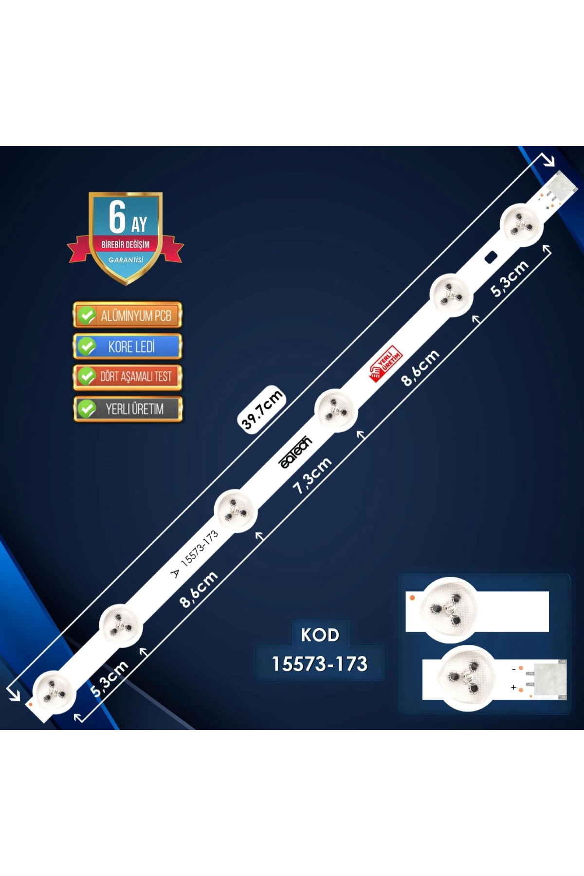 Kod-173 Vestel Lg A-type 39.7cm 6led