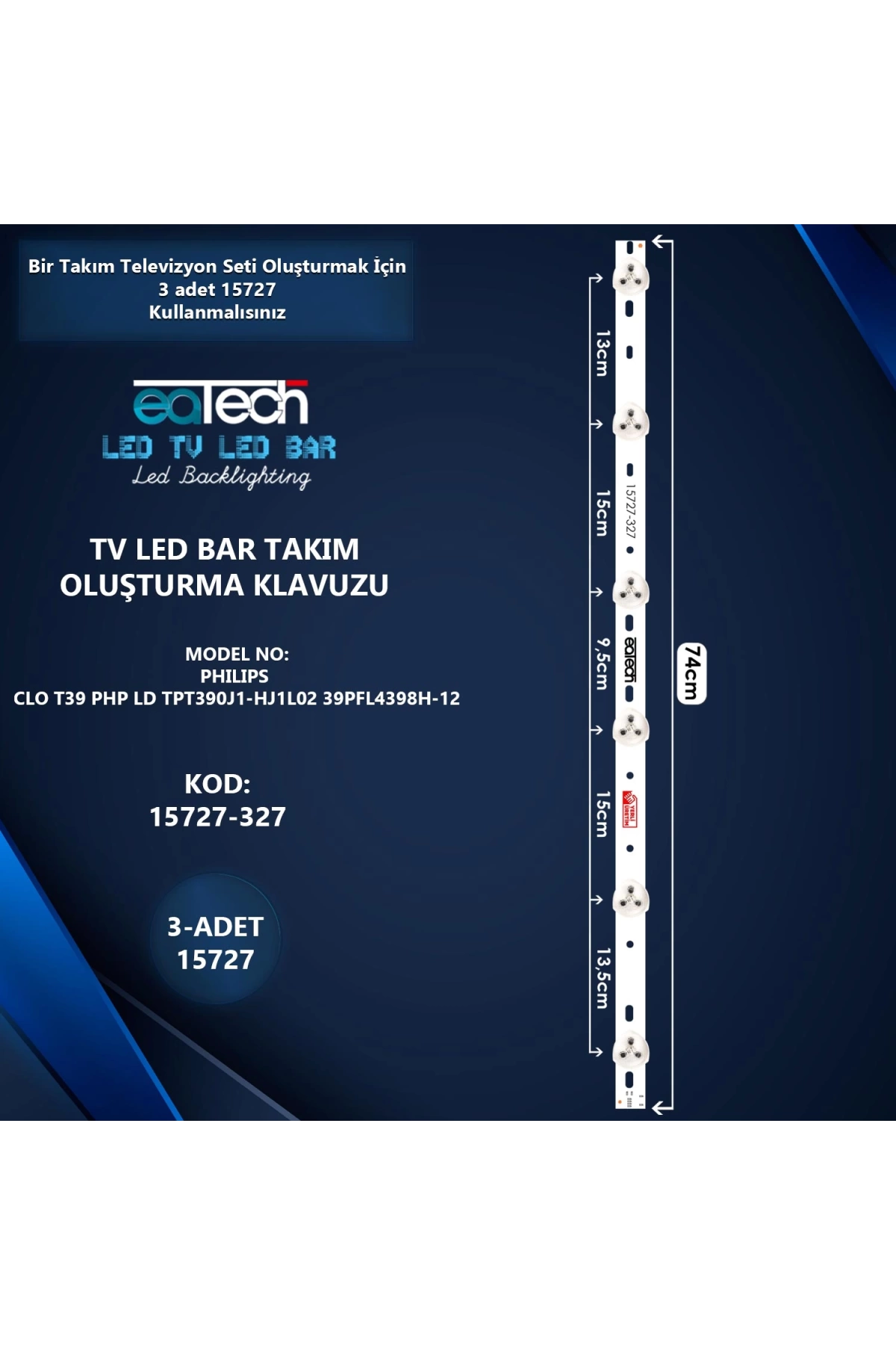 Kod-327 Phılıps Clo T39 Php Ld Rev.02 Ic-b-tbac39d192 Sc F140m9 P40 74cm 6led