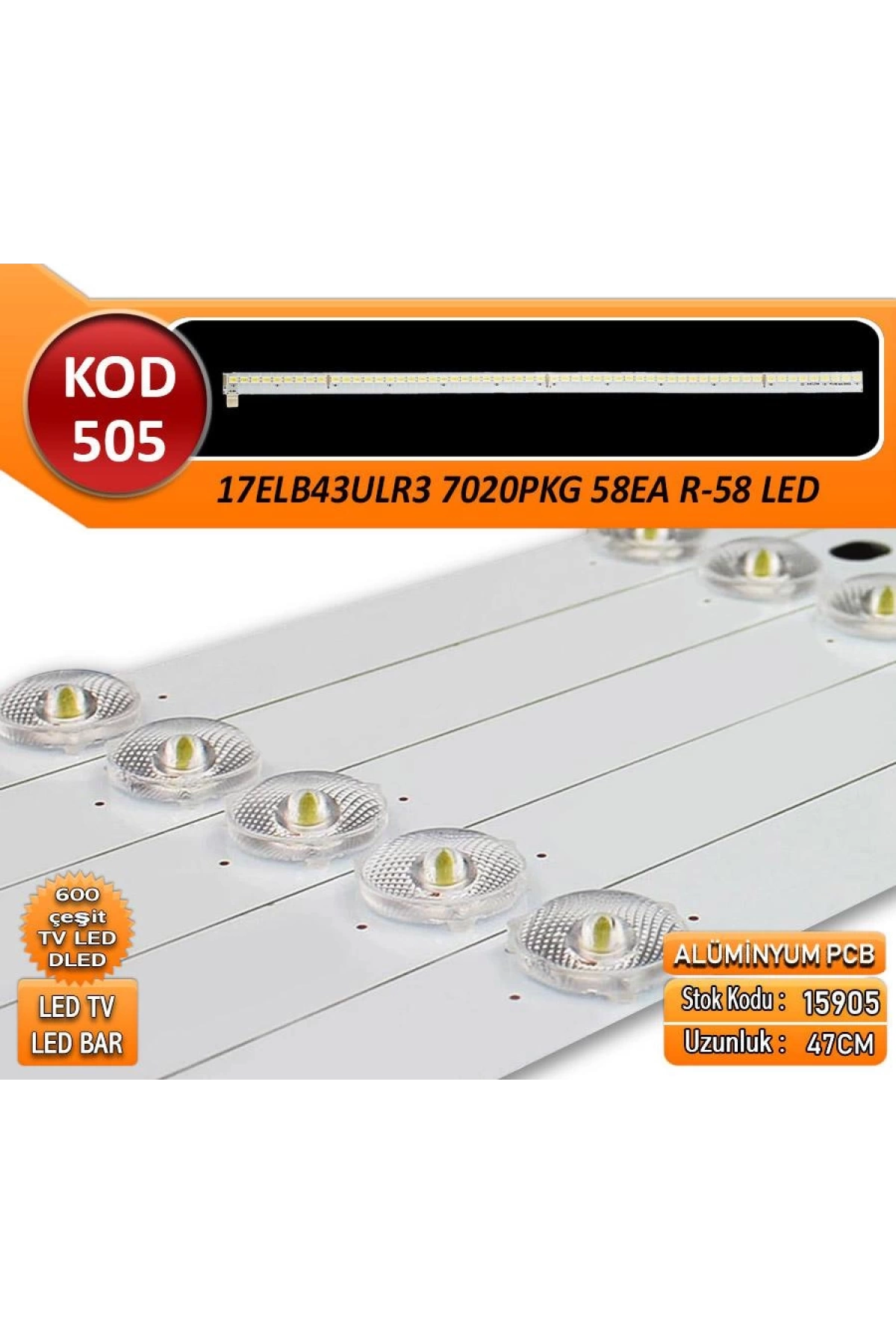 Kod-505 Vestel 17elb43ulr3 7020pkg 58ea R 47cm 58led