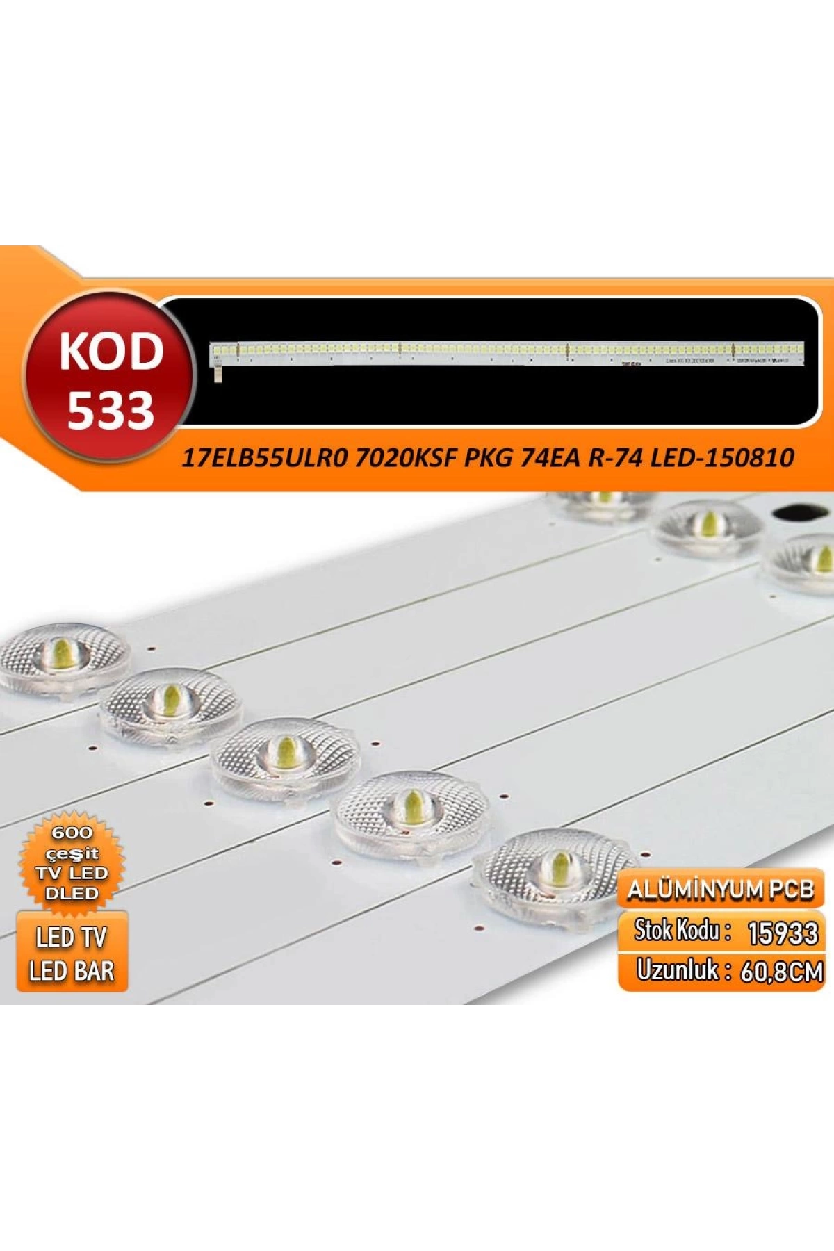 Kod-533 Vestel 17elb55ulr0 7020ksf Pkg 74ea R-150810 60.8cm 74led