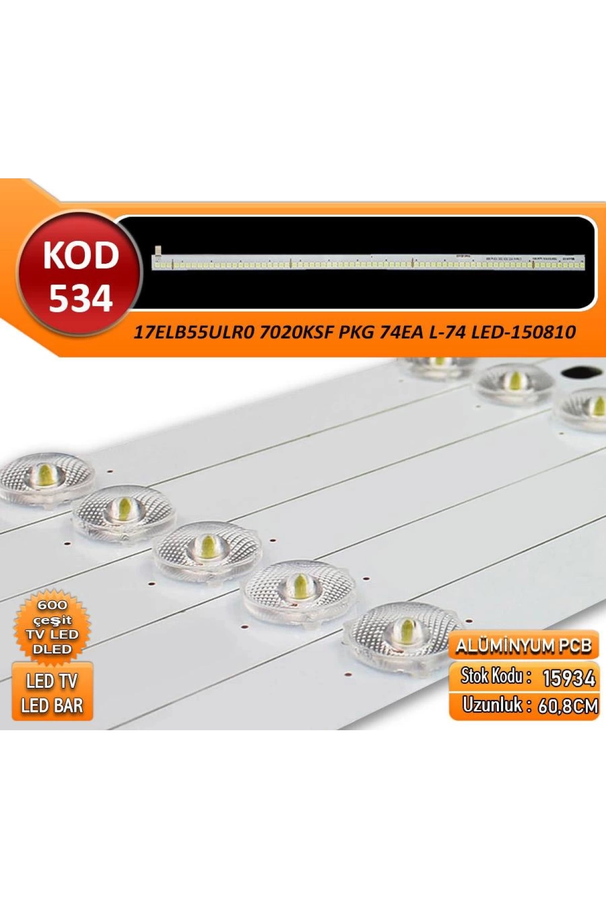 Kod-534 Vestel 17Elb55Ulr0 7020Ksf Pkg 74Ea L-150810 60.8Cm 74Led