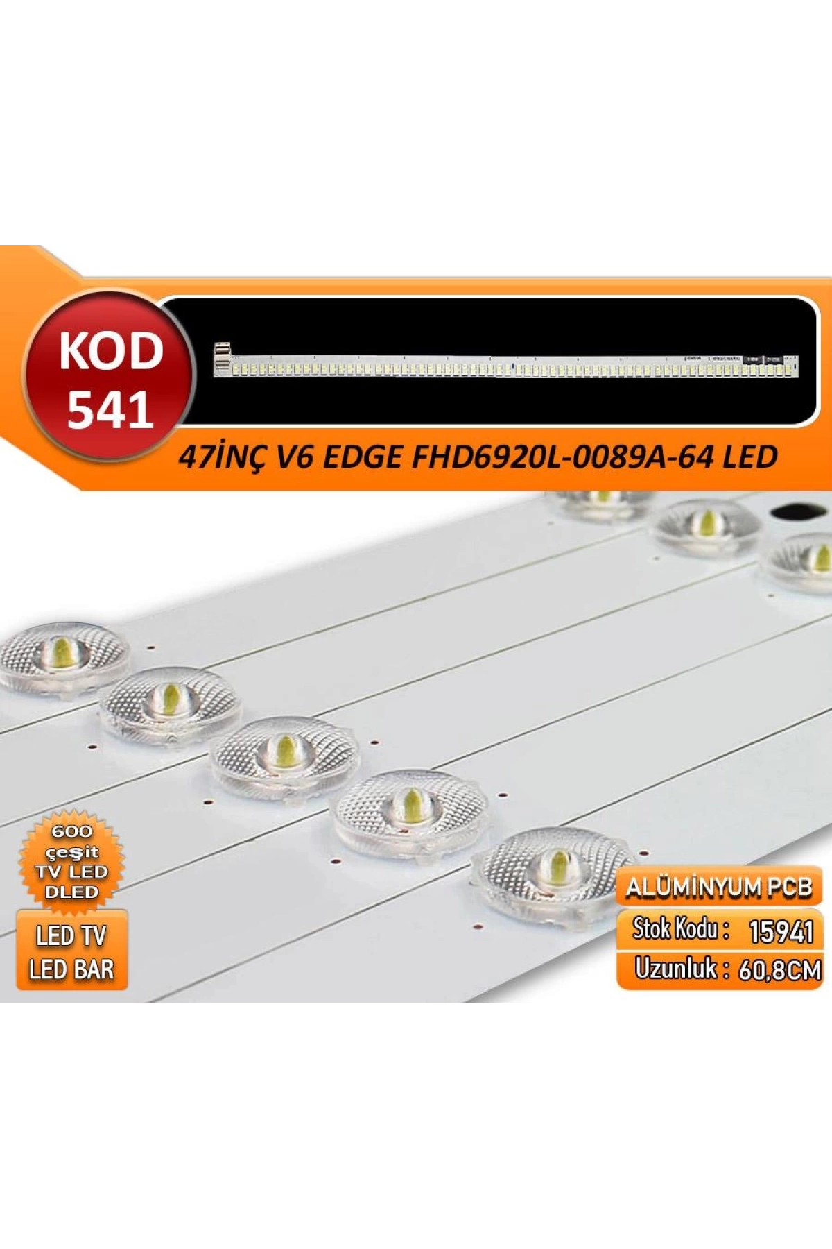 Kod-541 Vestel 47inç V6 Edge Fhd6920l-0089a 60.8cm 64led