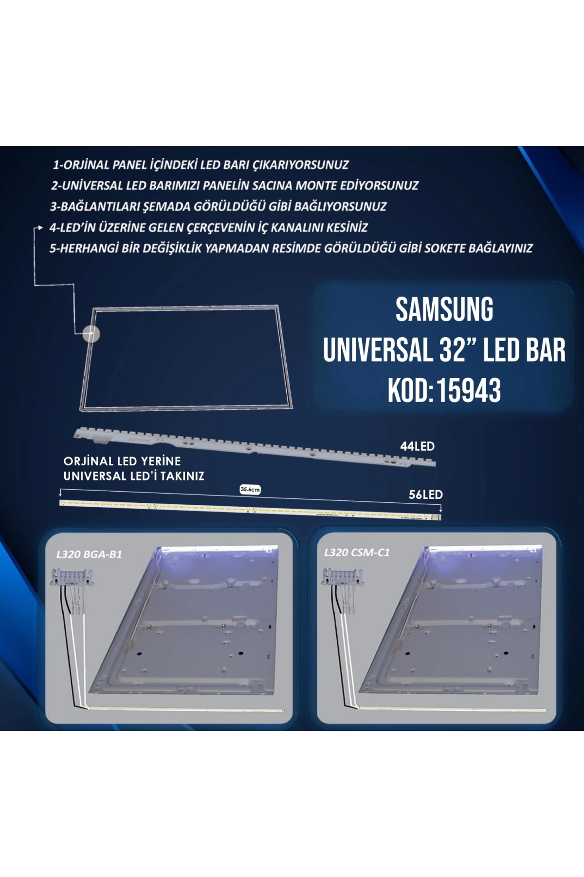 Kod-543 32 Samsung Unıversal Sw 19v0 94v-0 Evertop 191217 Evt Lmb320m1404-bQ-3(hf)(0)(r) 35.6cm 56led