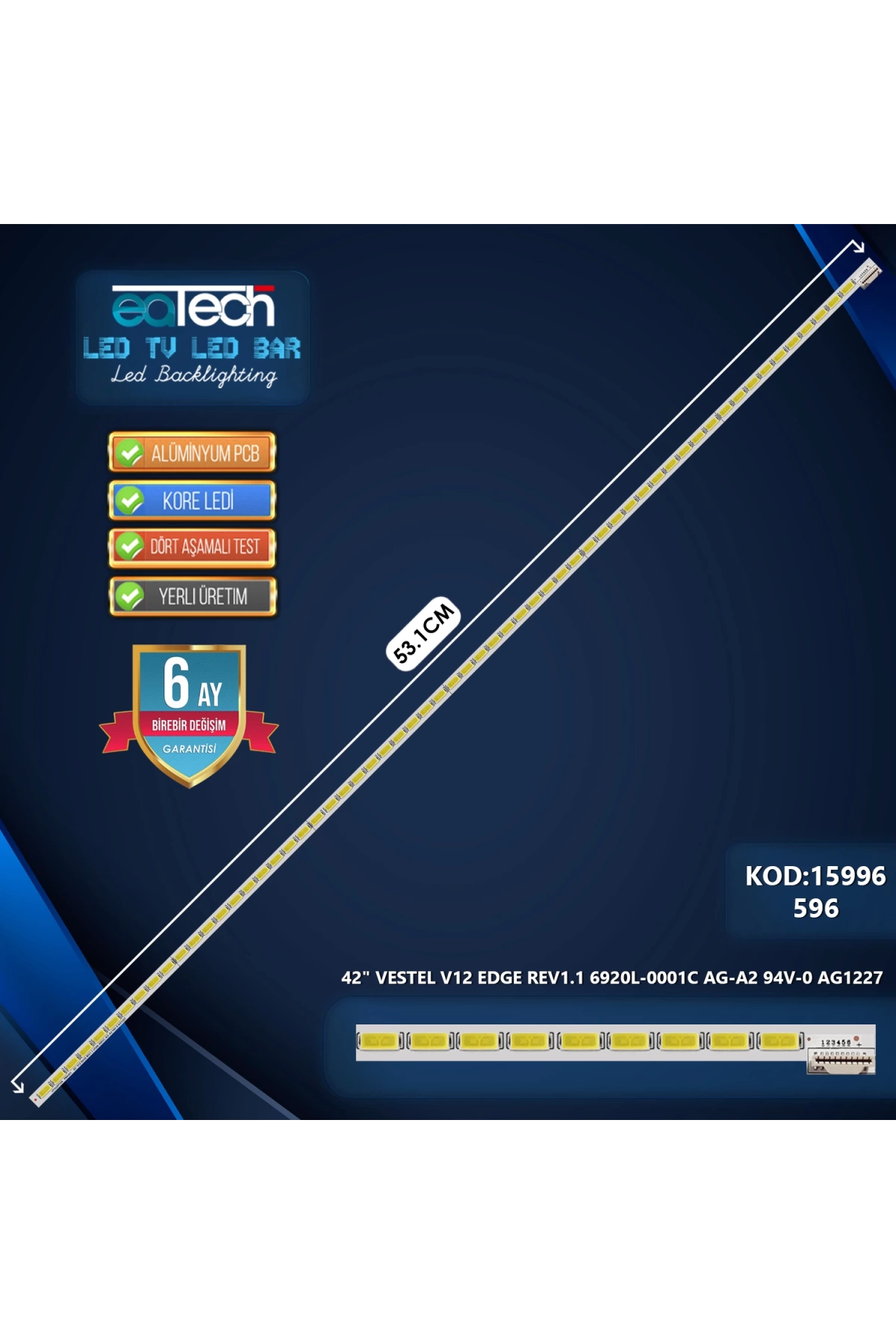 Kod-596 42 Vestel Sunny V12 Edge Rev1.1 1 6920l-0001c Ag-a2 94v-0 Ag1227 Pna451 6916l0912a 53.1cm 60led