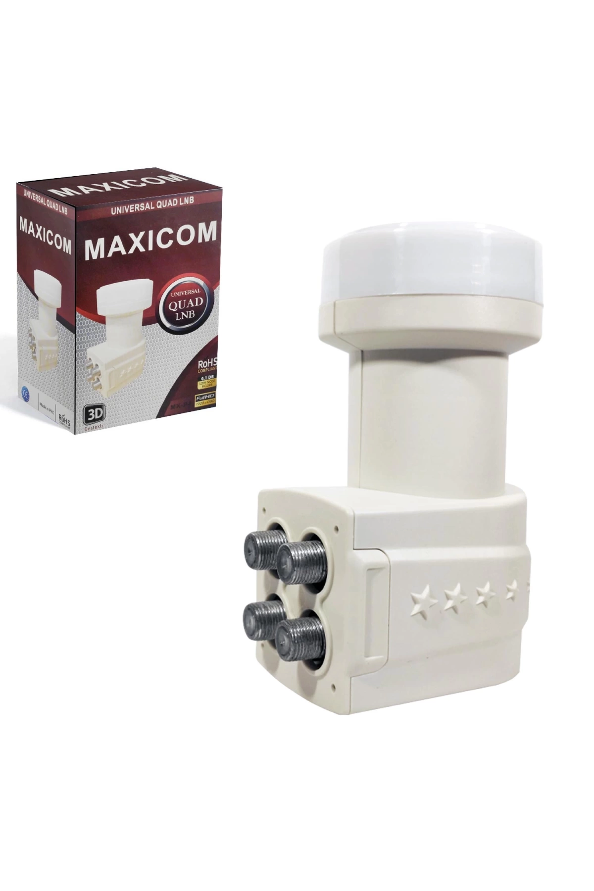 Maxıcom Mx-p4 4lü Lnb (Quad) Gold 0.1db 3d Fhd