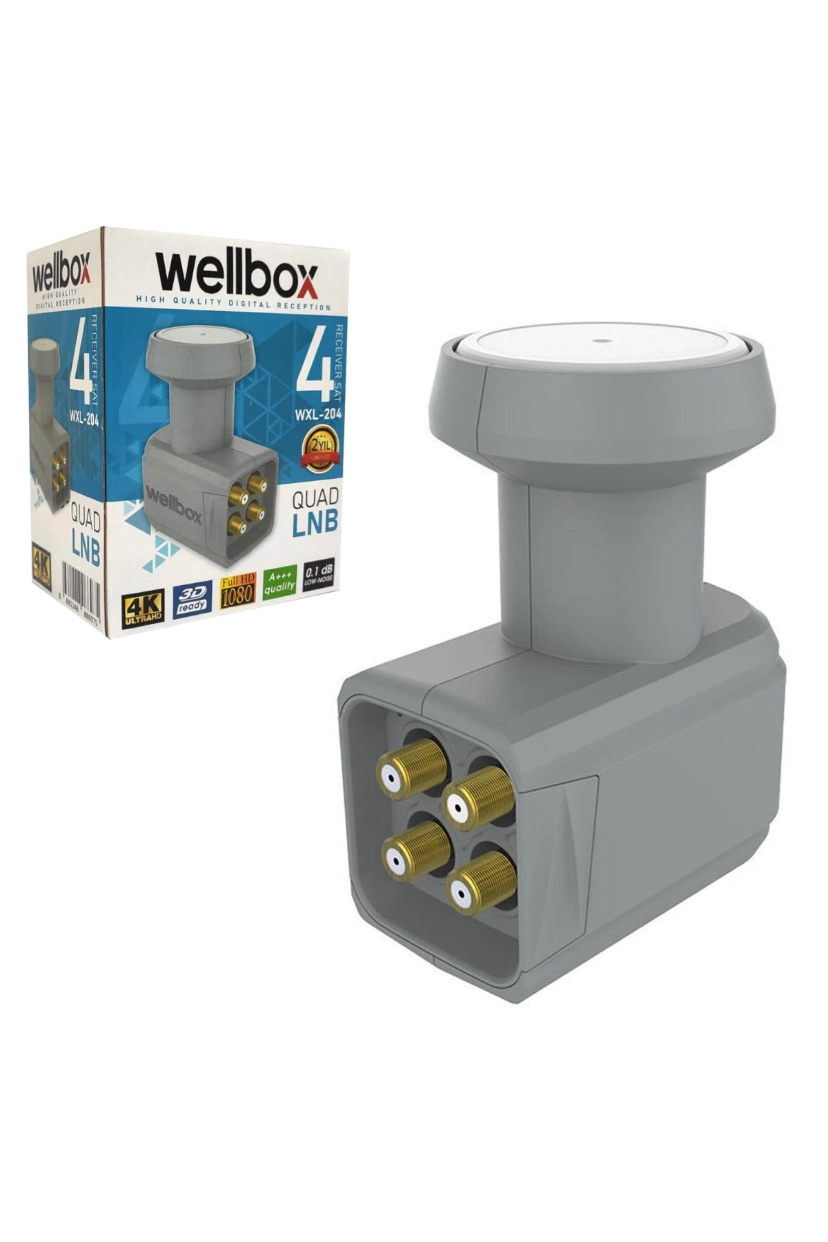 Wellbox Wxl-104/204 4lü Lnb (Quad) Gold 0.1db 3d Fhd 4k