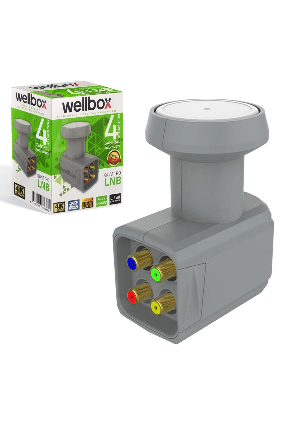 Wellbox Wxl-104/204Qtr 4lü Lnb Santral (Quattro) Gold 0.1db 3d 4k