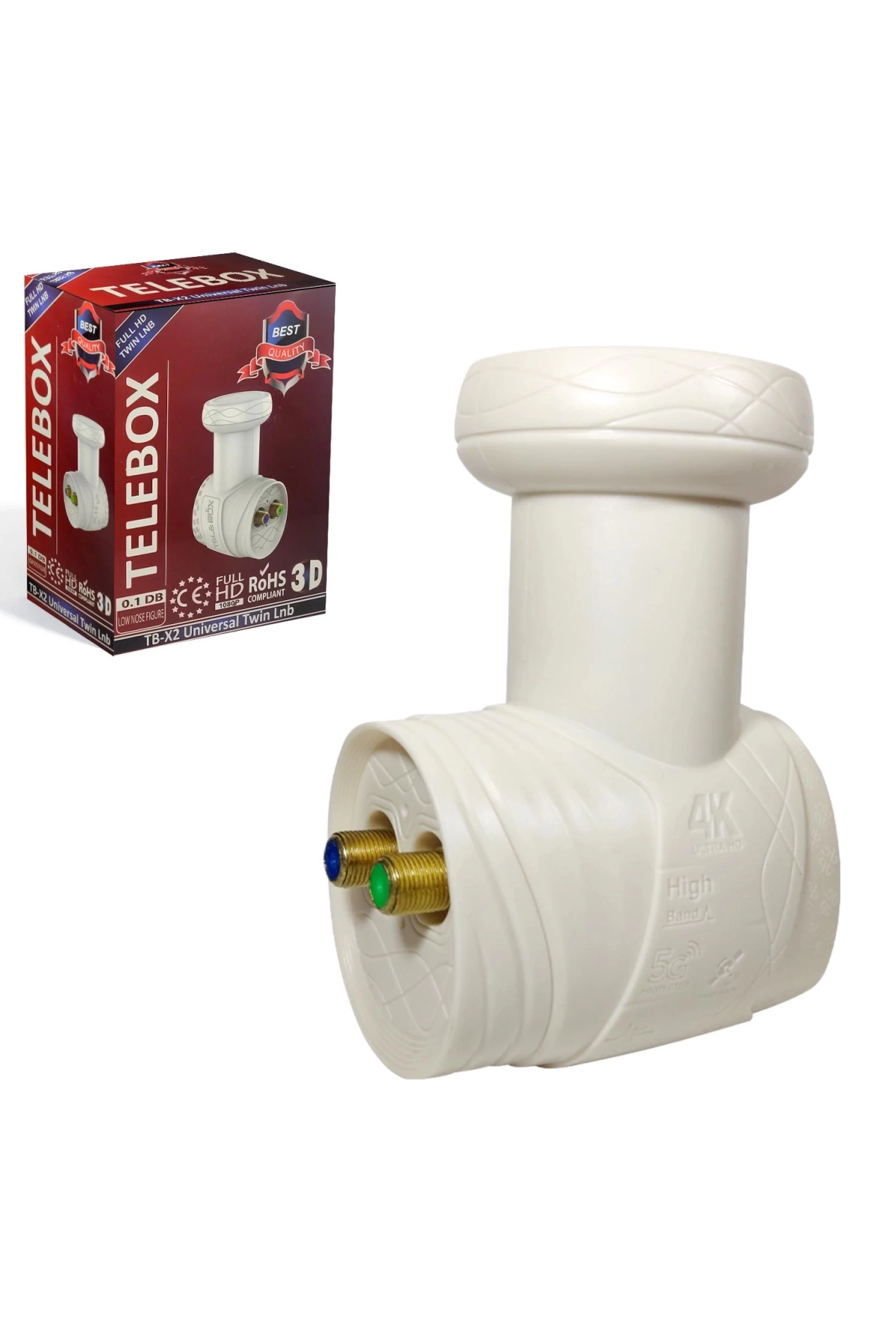 Telebox Tb-x2 2li Lnb (twin) Gold 0.1db 3d Fhd