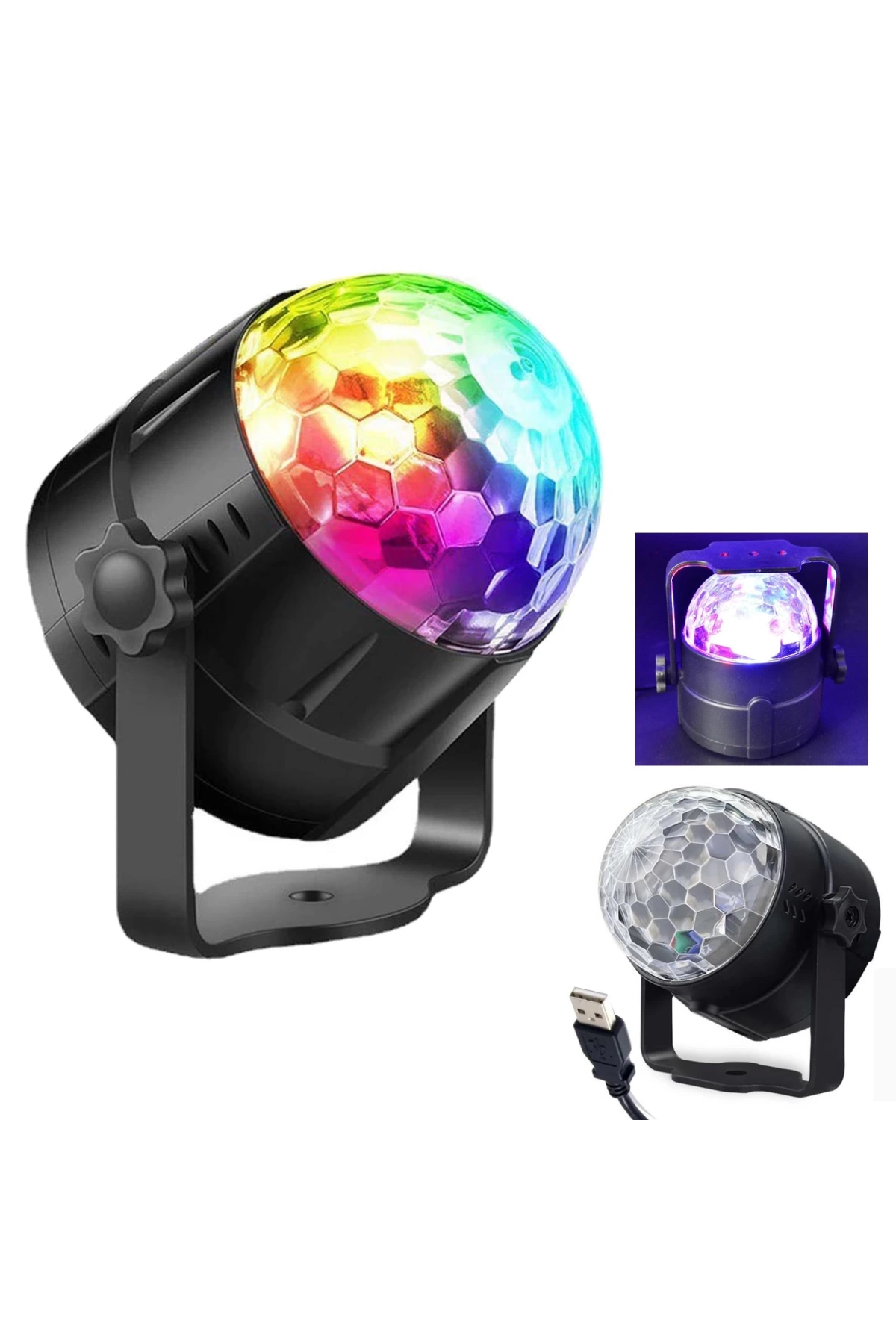 Lt-775 Disko Topu Usb Rgb Ledli