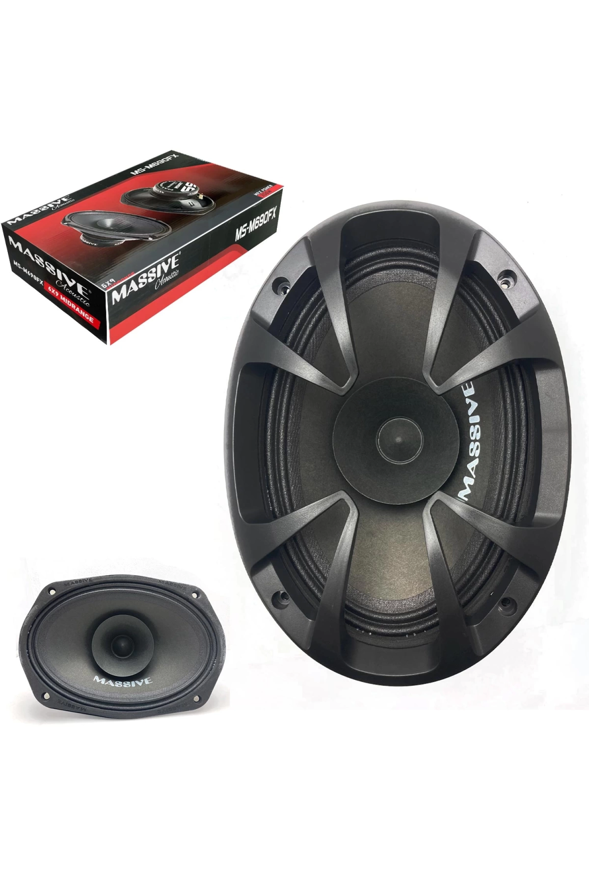 Massıve Ms-M690Fx Oto Midrange Oval 6X9 İnç 300 Watt (120 Rms) Kapaklı 2 Adet