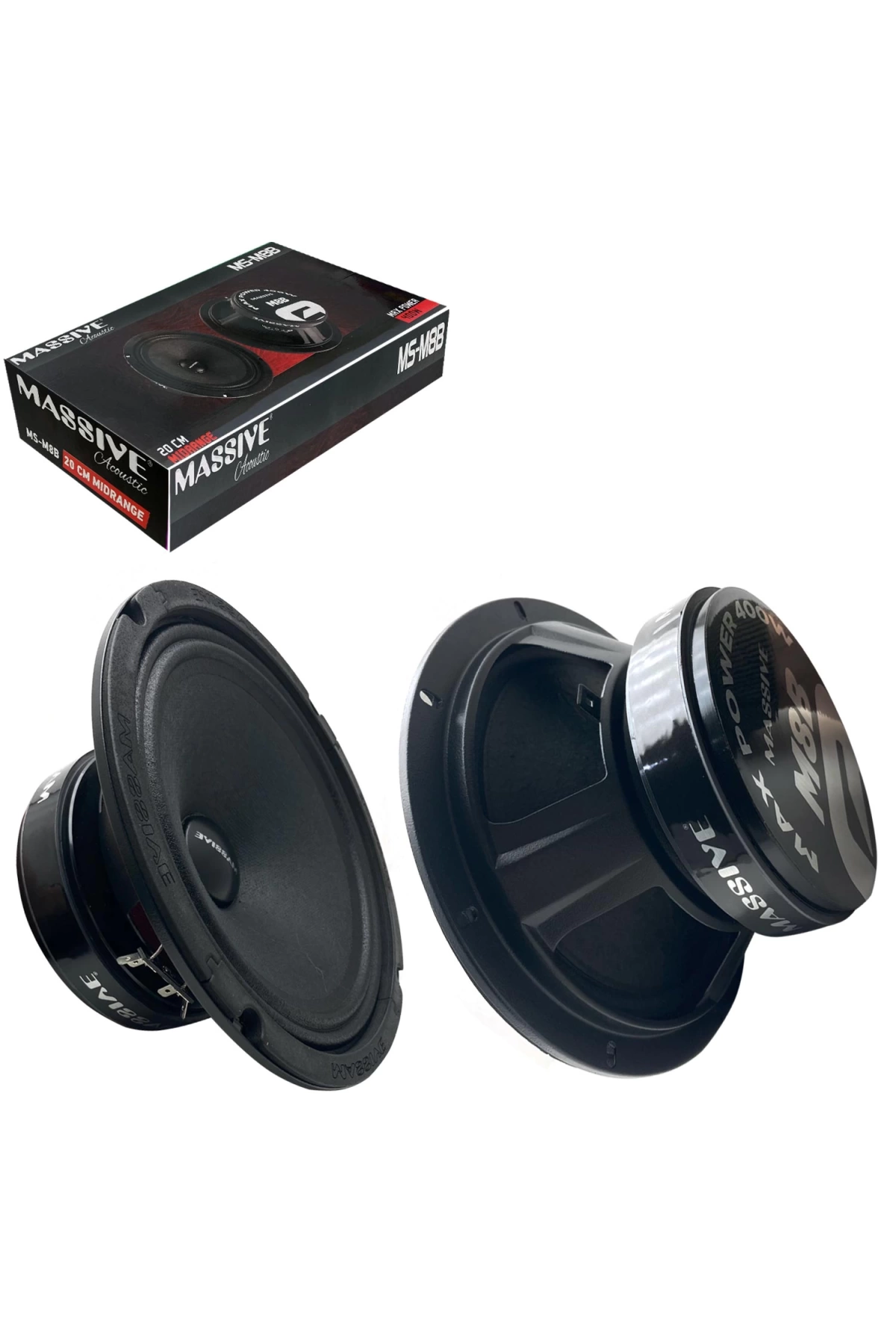 Massıve Ms-M8B Oto Midrange 20Cm 400 Watt (150 Rms) 2 Adet