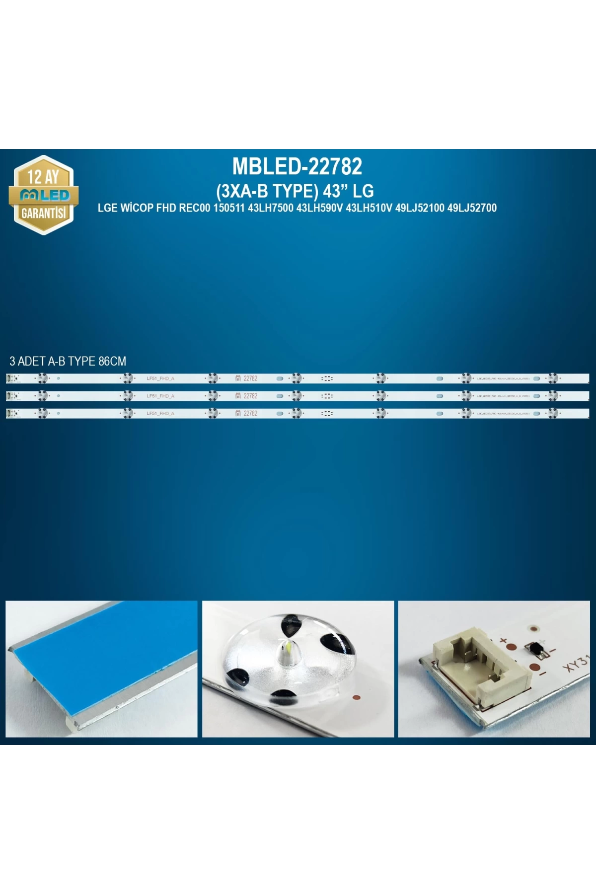 Mbled (3xa-b Type) 43 İnç Lg Lge Wicop Fhd Rec00 150511 43lh7500 43lh590v 43lh510v 49lj52100 49lj52700