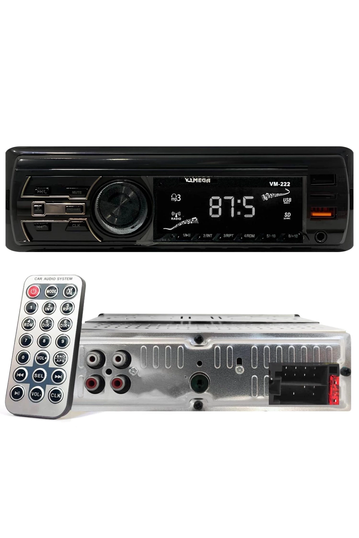 Mega Vm-222 Oto Teyp 4X50 Watt Bluetooth 2Xusb Sd Fm Aux