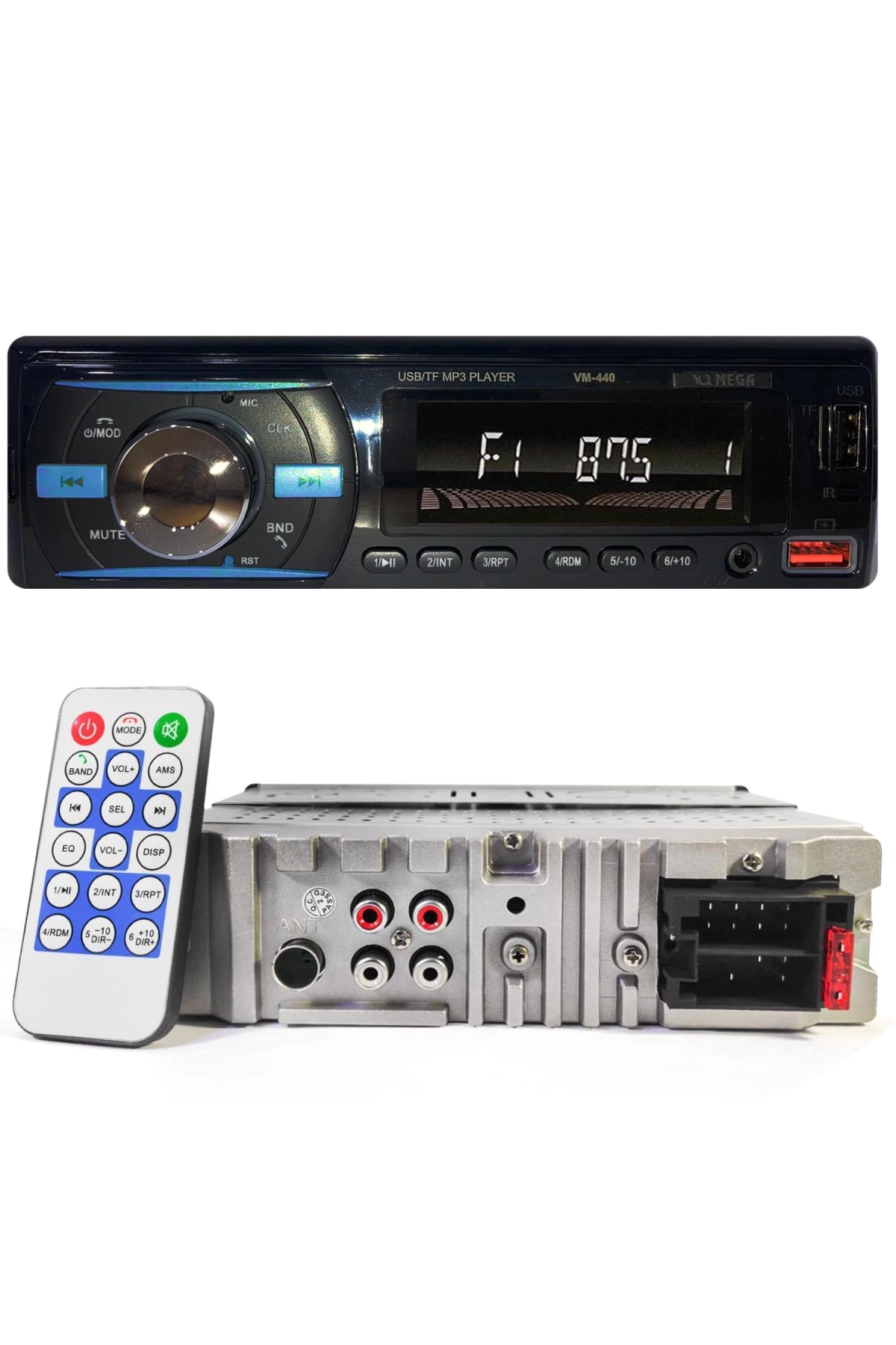 Mega Vm-440 Oto Teyp 4X60 Watt Bluetooth 2Xusb Sd Fm Aux 7 Renk