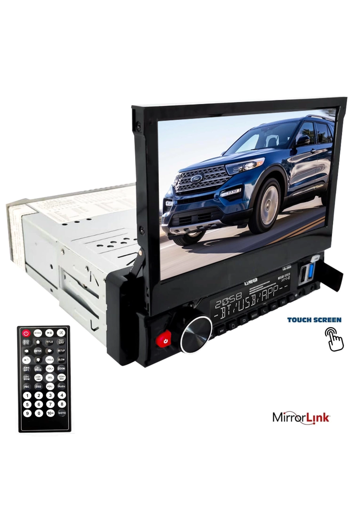 Mega Vm-6700 İndash Teyp 7 İnç 4X65 Watt Bluetooth Mirrorlink