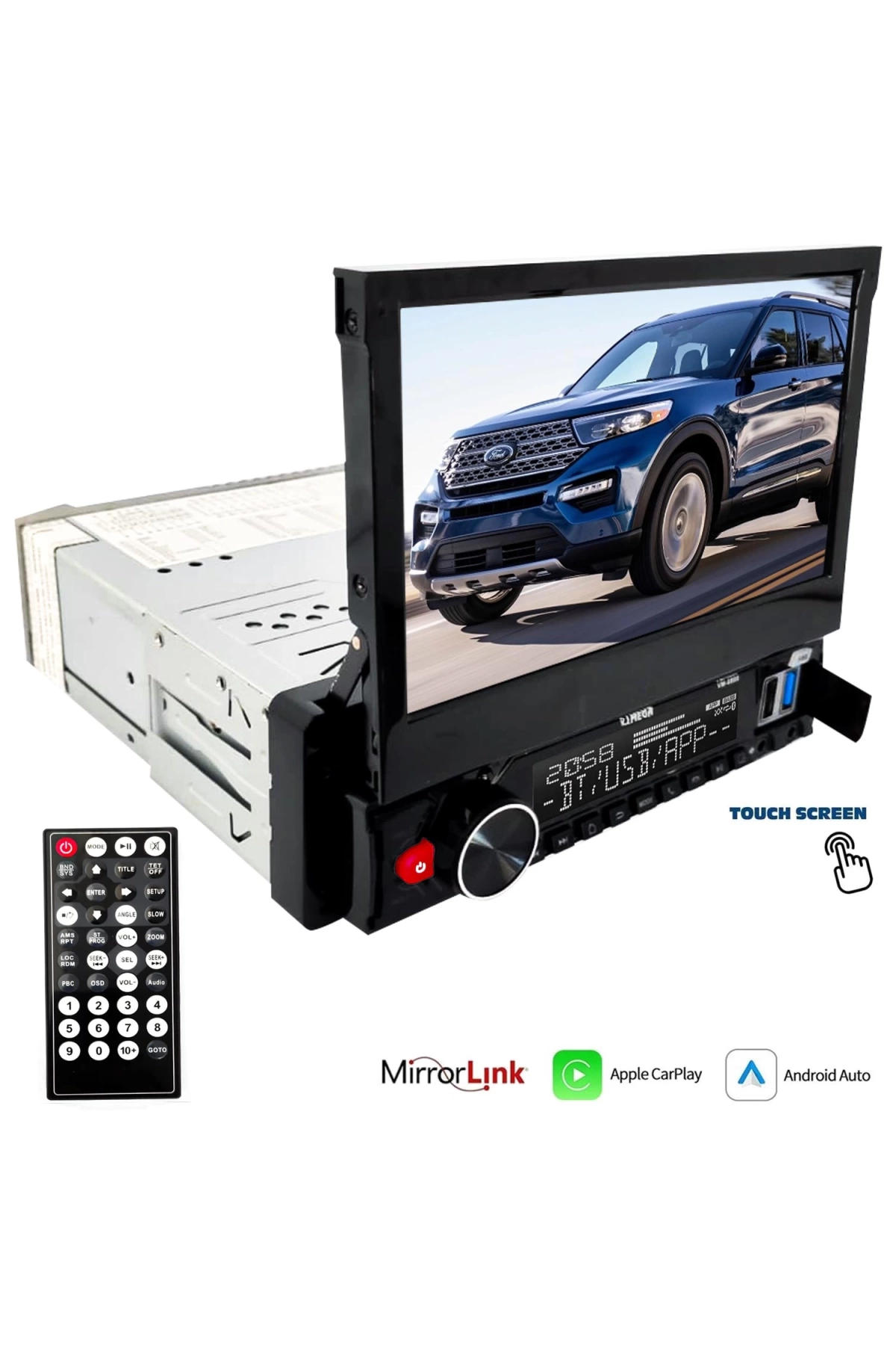 Mega Vm-6700 İndash Teyp 7 İnç 4x65 Watt Bluetooth Mirrorlink