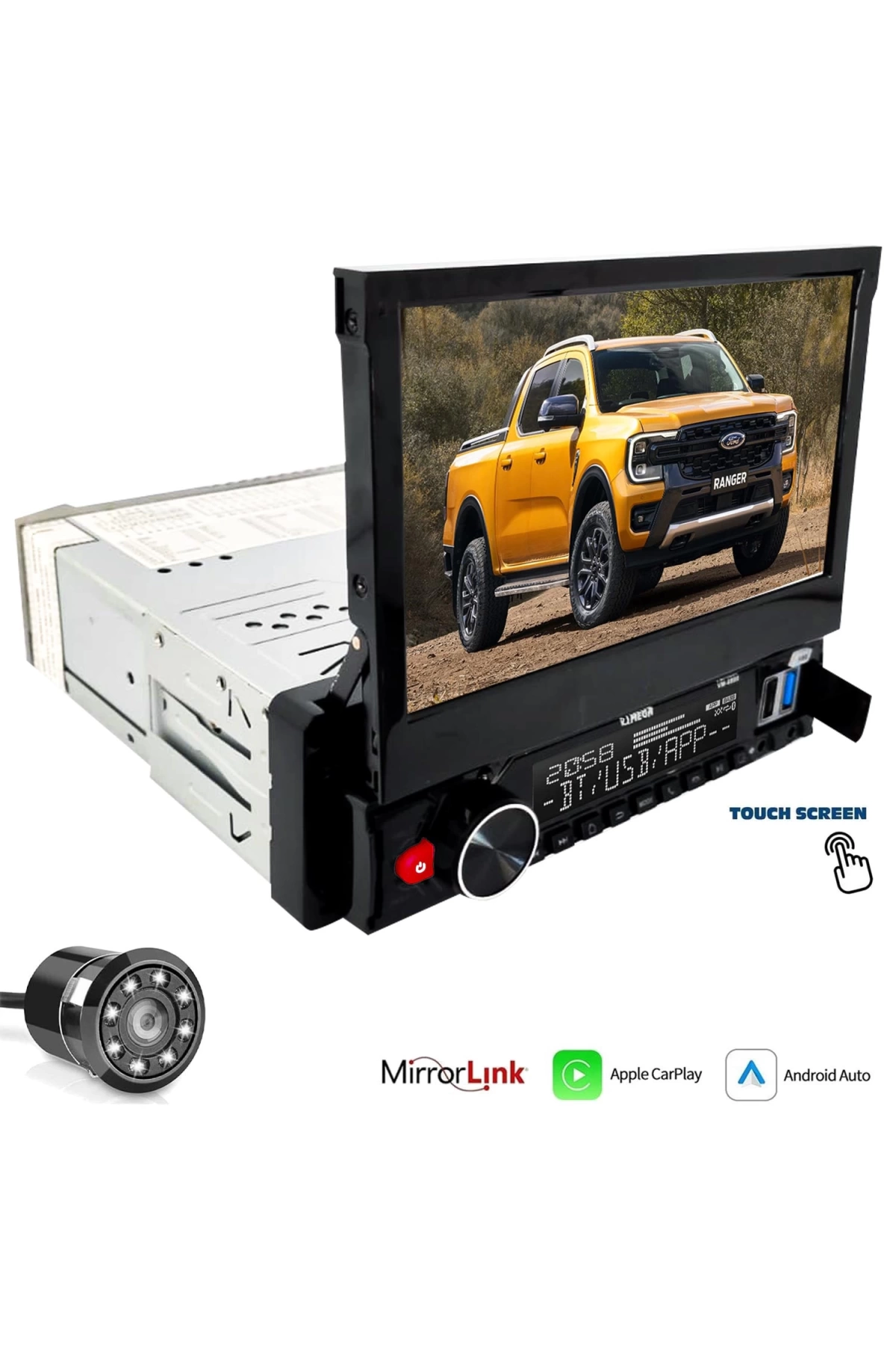 Mega Vm-6800 Android İndash Teyp 7 İnç 4X65 Watt Bluetooth Mirrorlink Carplay