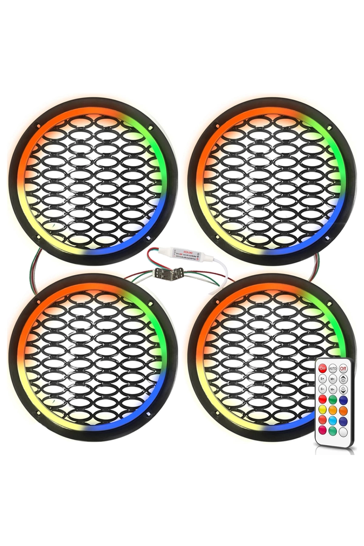 Midrange Kapağı Neon Pixel Ledli Animasyonlu 20cm 4 Adet