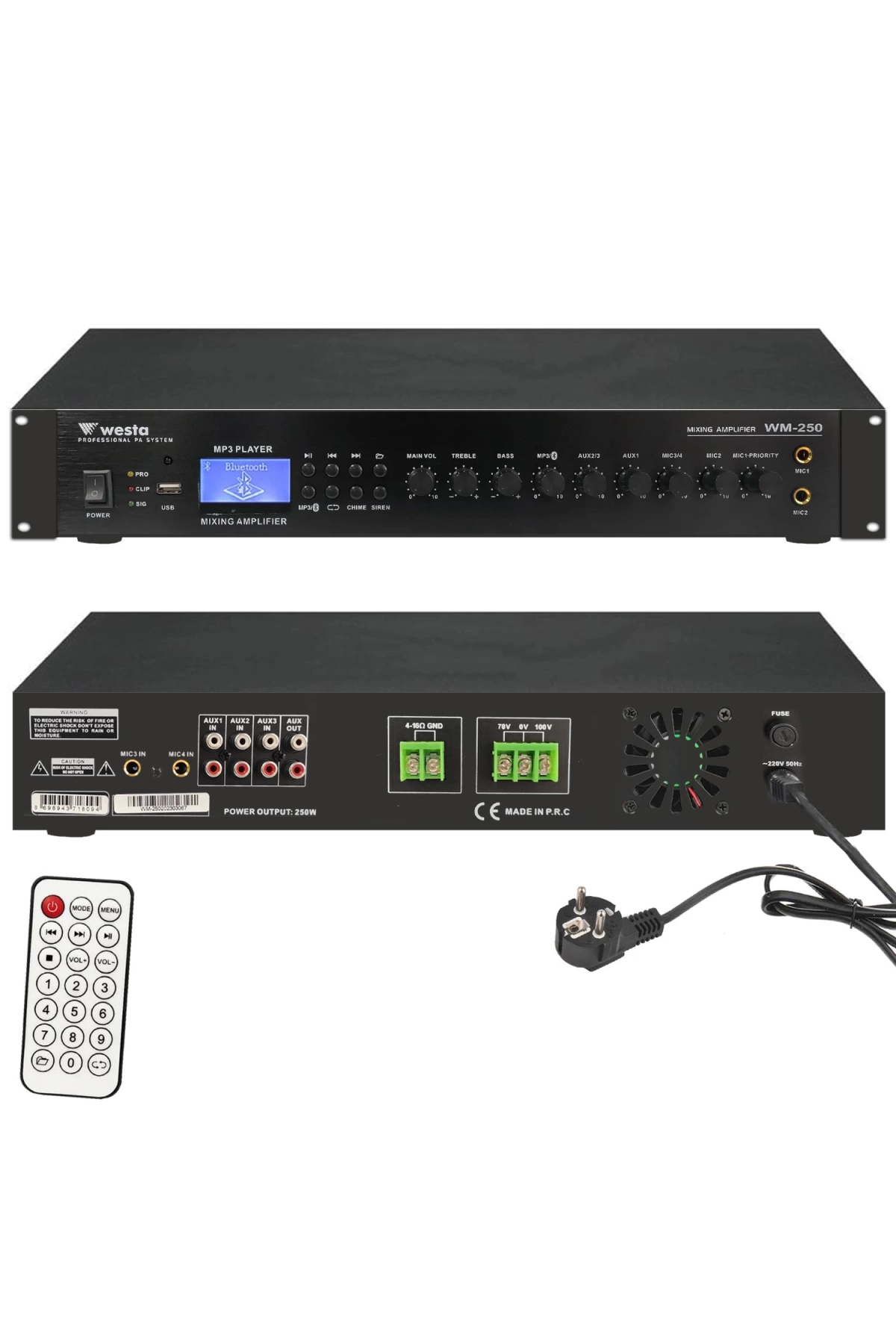 Westa Wm-250 5 Bölge Anfi Mixer 250 Watt Usb