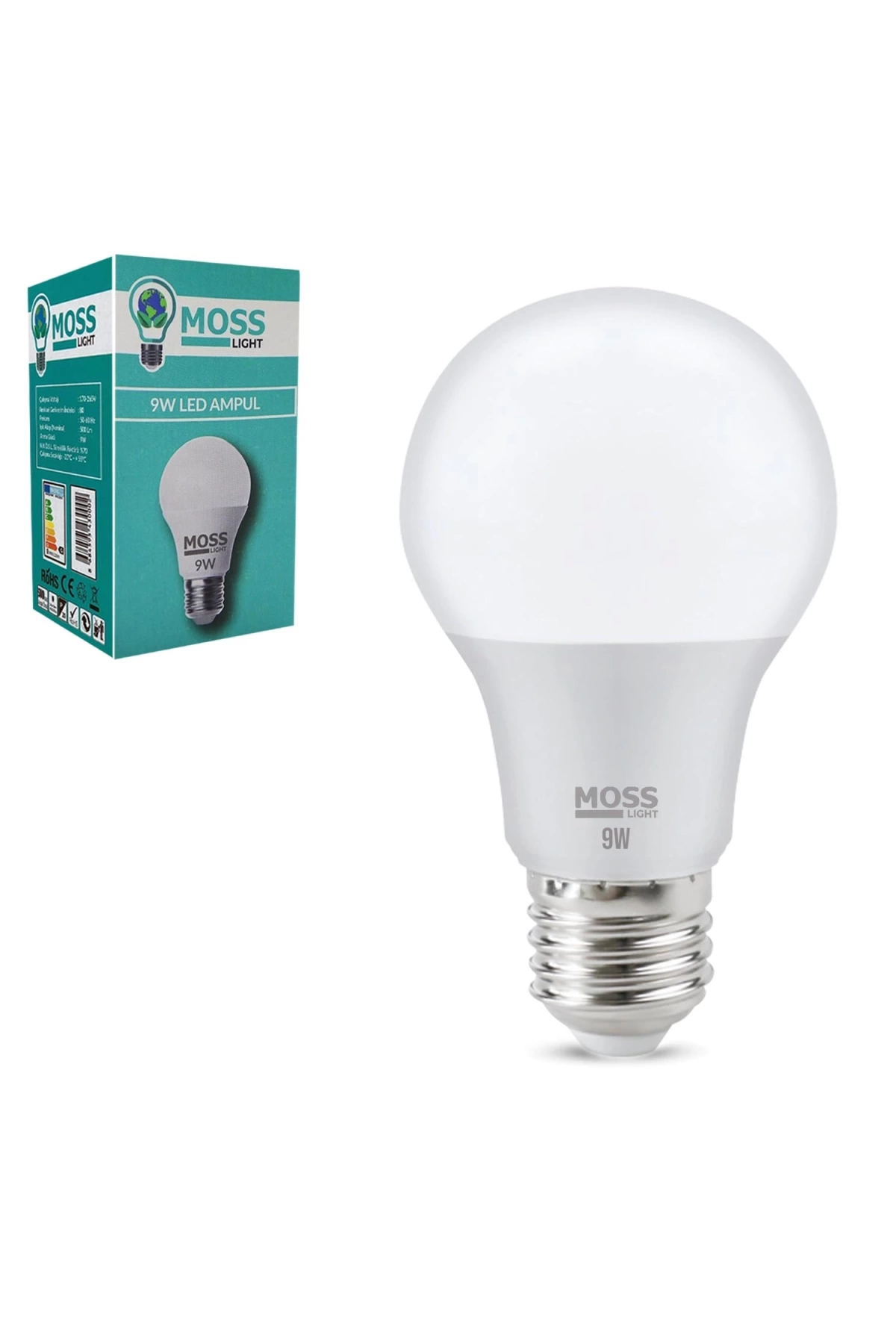 Mosslıght Led Ampul Beyaz 220v 9w 500lm E27