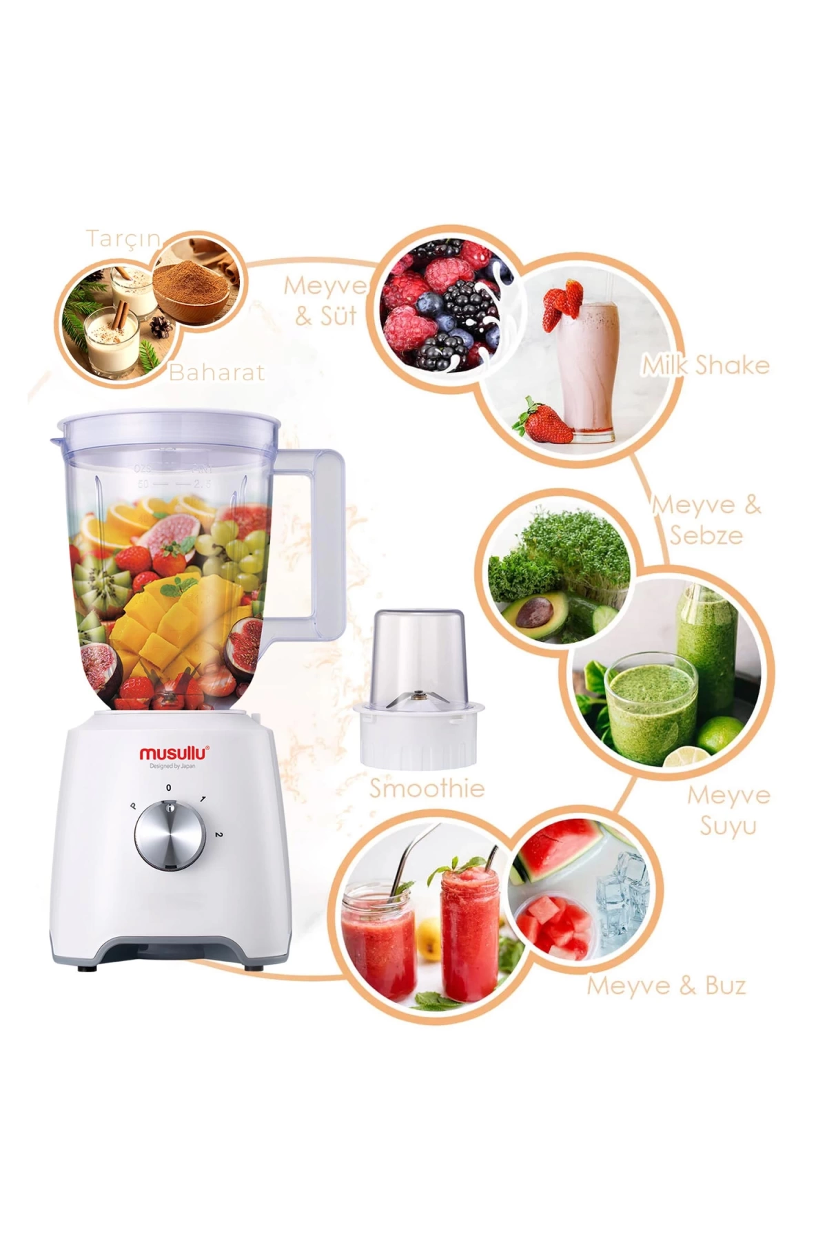 Musullu Msl-2035 Blender 1.5 Litre 500 Watt