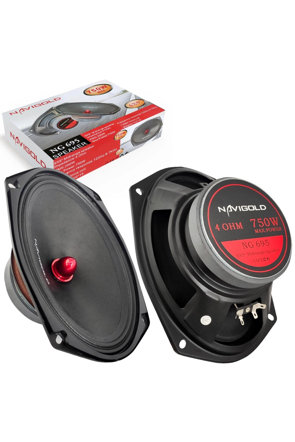 Navıgold Ng-695 Oto Midrange Oval 6X9 İnç 750 Watt 2 Adet