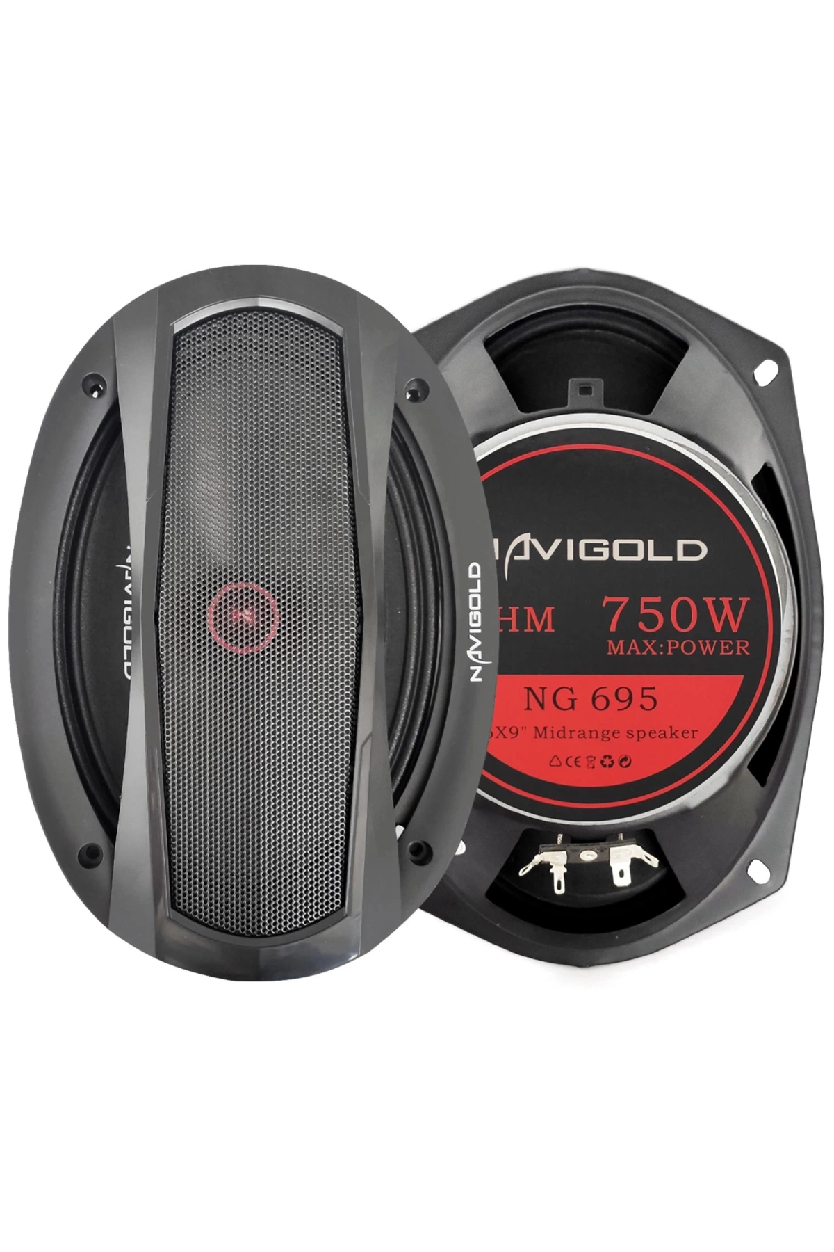 Navıgold Ng-695 Oto Midrange Oval 6X9 İnç 750 Watt 2 Adet