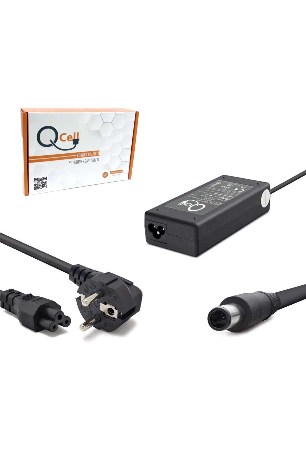 Qcell Qba-015 Notebook Adaptör 90w 19.5v 4.62a 7.4x5.0mm Dell