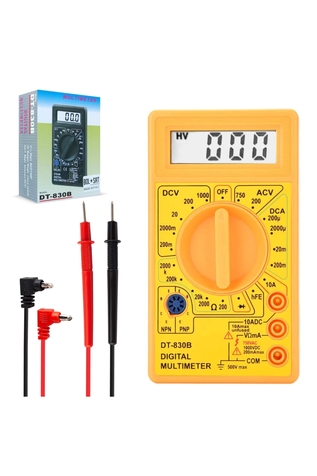 Dt-830b Multimetre Ölçü Aleti Dijital Voltmetre