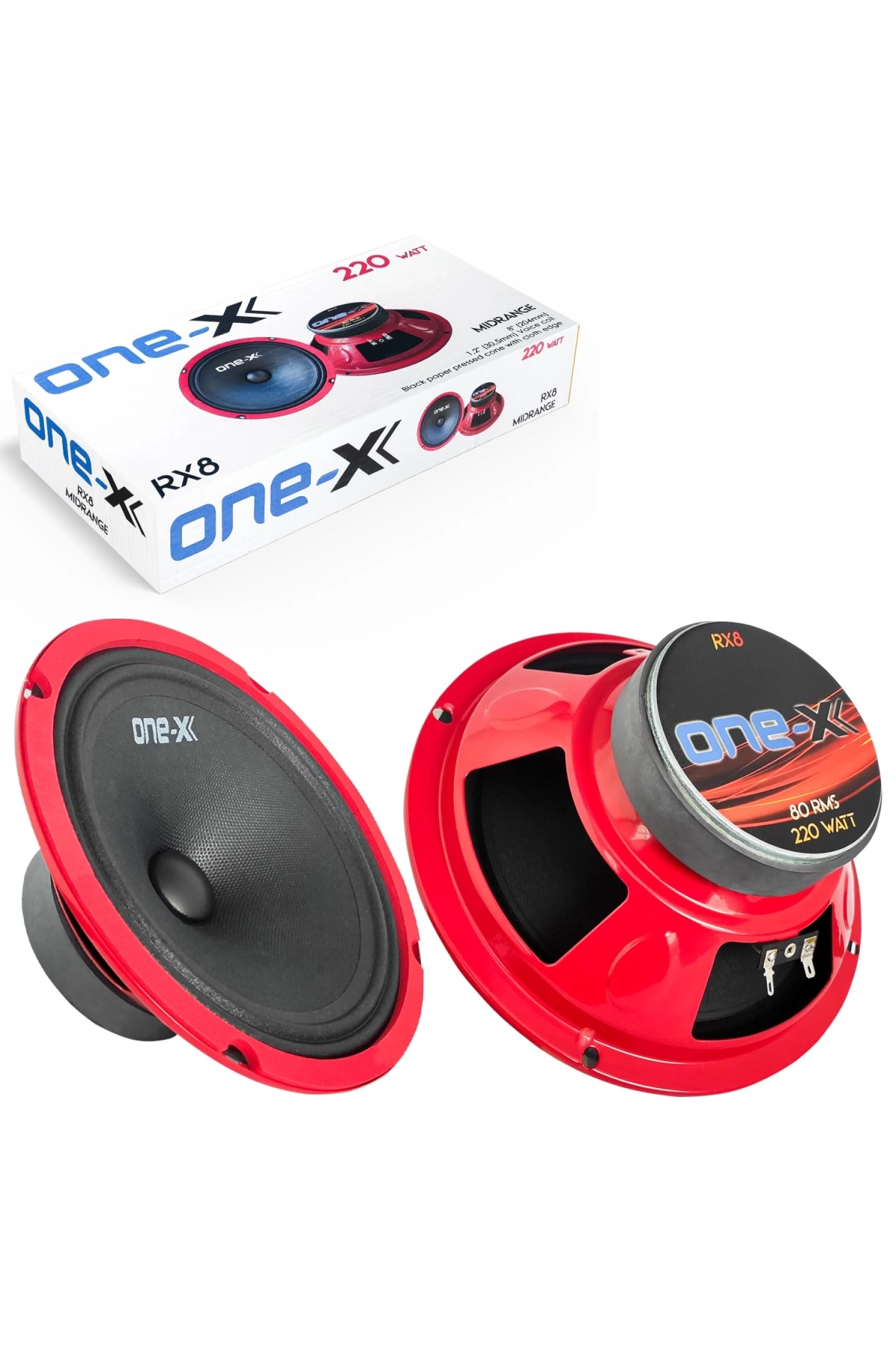 One-x Rx-8 Oto Midrange 20cm 220 Watt 2 Adet