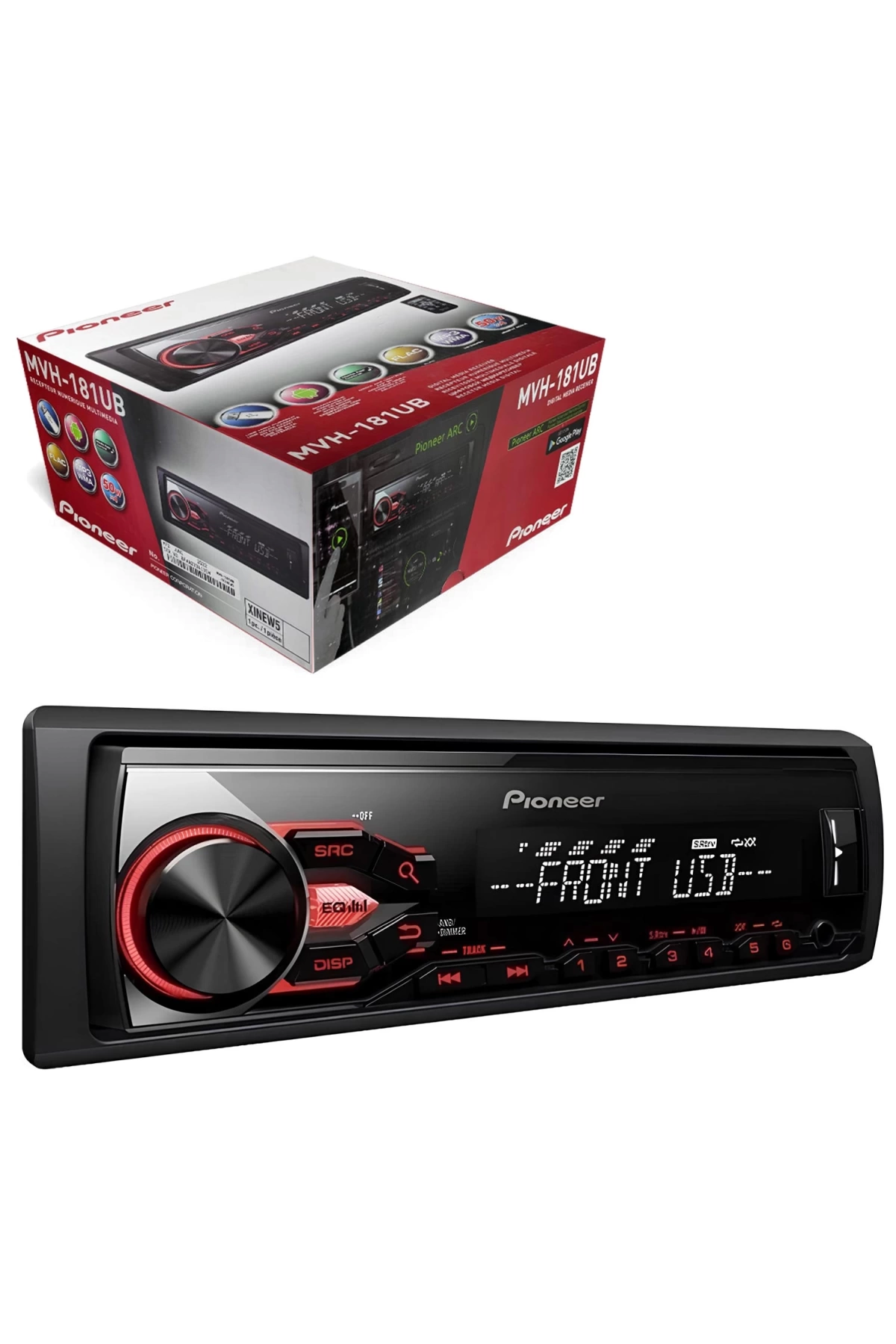 Pıoneer Mvh-181ub Oto Teyp 4x50 Watt Usb Fm Aux Mobil Aplikasyon