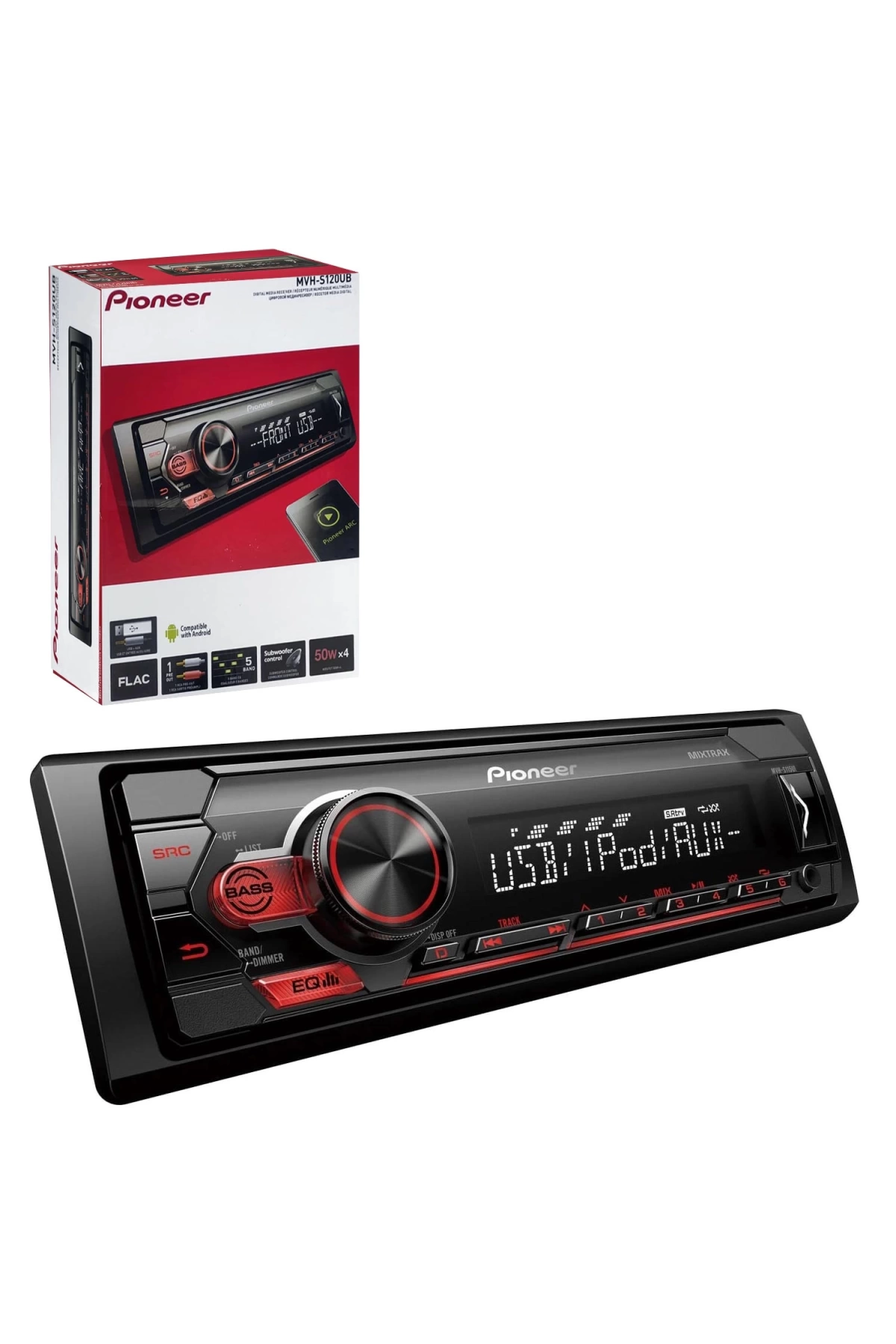 Pıoneer Mvh-s120ub Oto Teyp 4x50 Watt Usb Sd Fm Aux