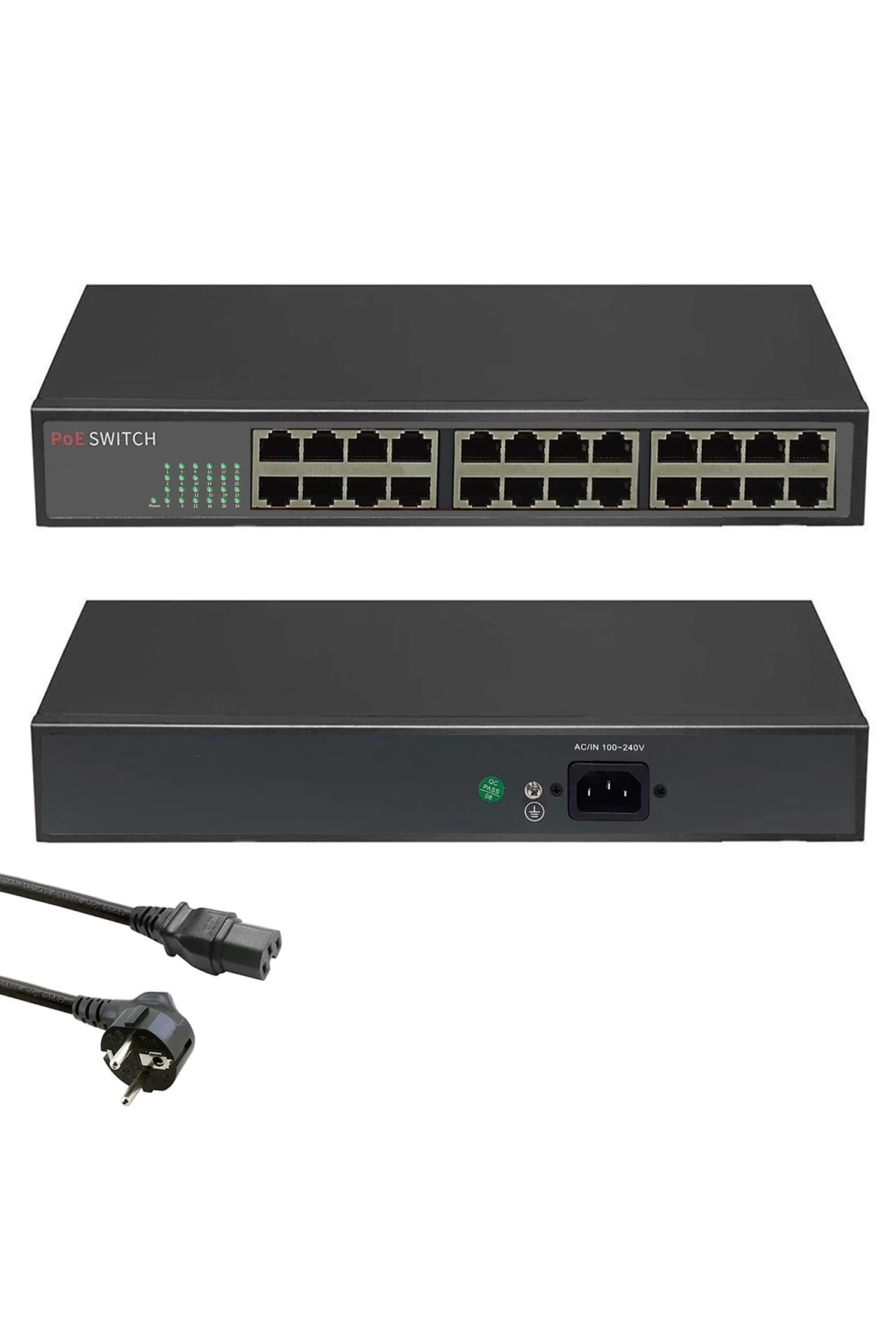 Poe Switch 24 Port Gıgabıt 10/100/1000 Mbps Hc-g1024d