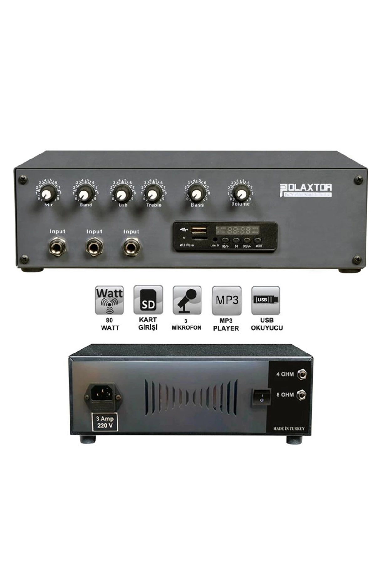 Polaxtor Plx-16987 Anfi 100 Watt Trafolu Usb Sd