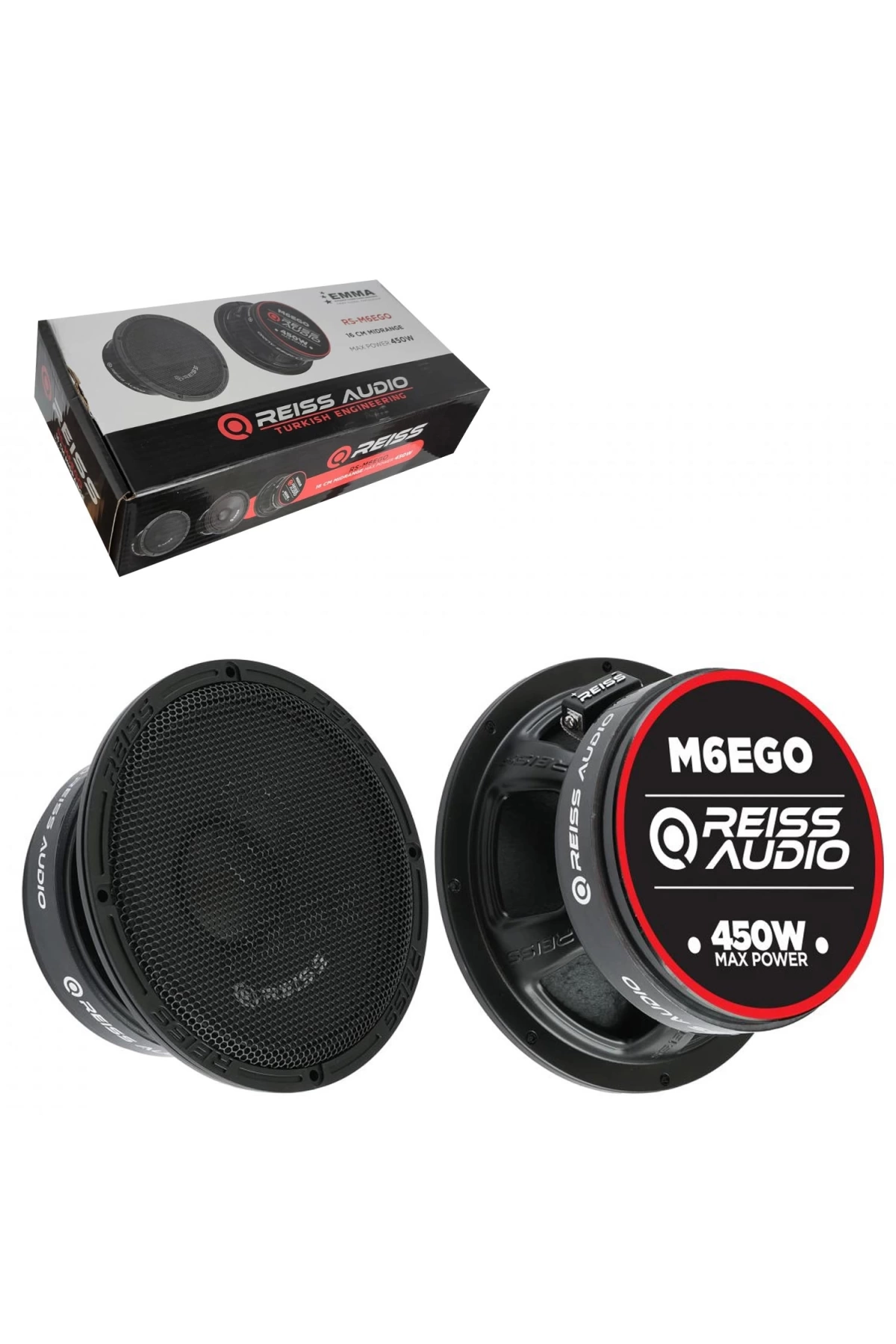 Reıss Audıo Rs-m6ego Oto Midrange 16cm 450 Watt 2 Adet