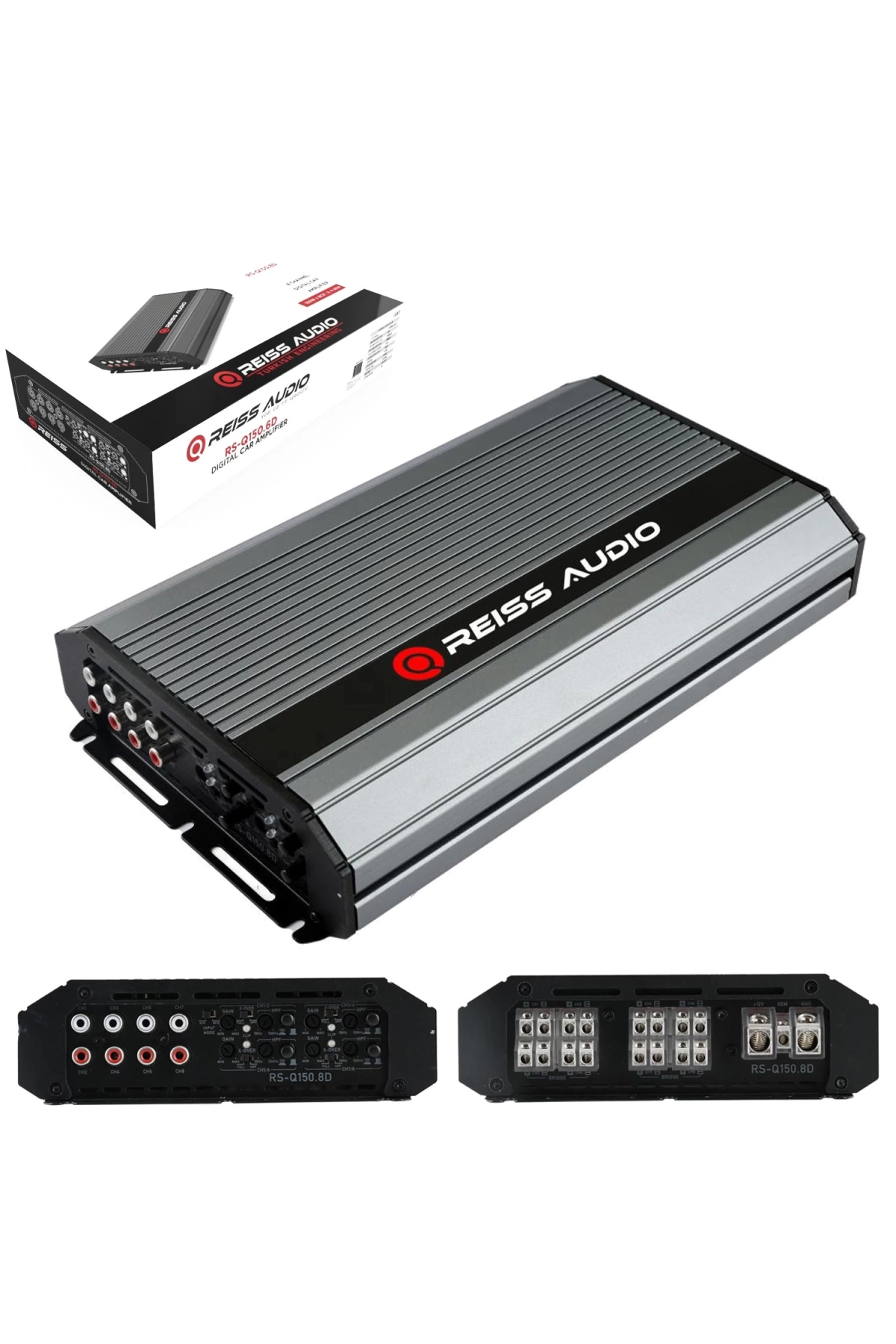 Reıss Audıo Rs-Q150.8d Oto Anfi Stereo 8x150 Watt 8 Kanal