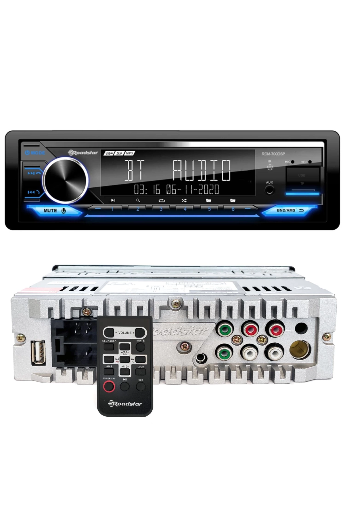 Roadstar Rdm-700dsp Oto Teyp 4x50 Watt Bluetooth Mobil Aplikasyon 2xusb Sd Fm Aux