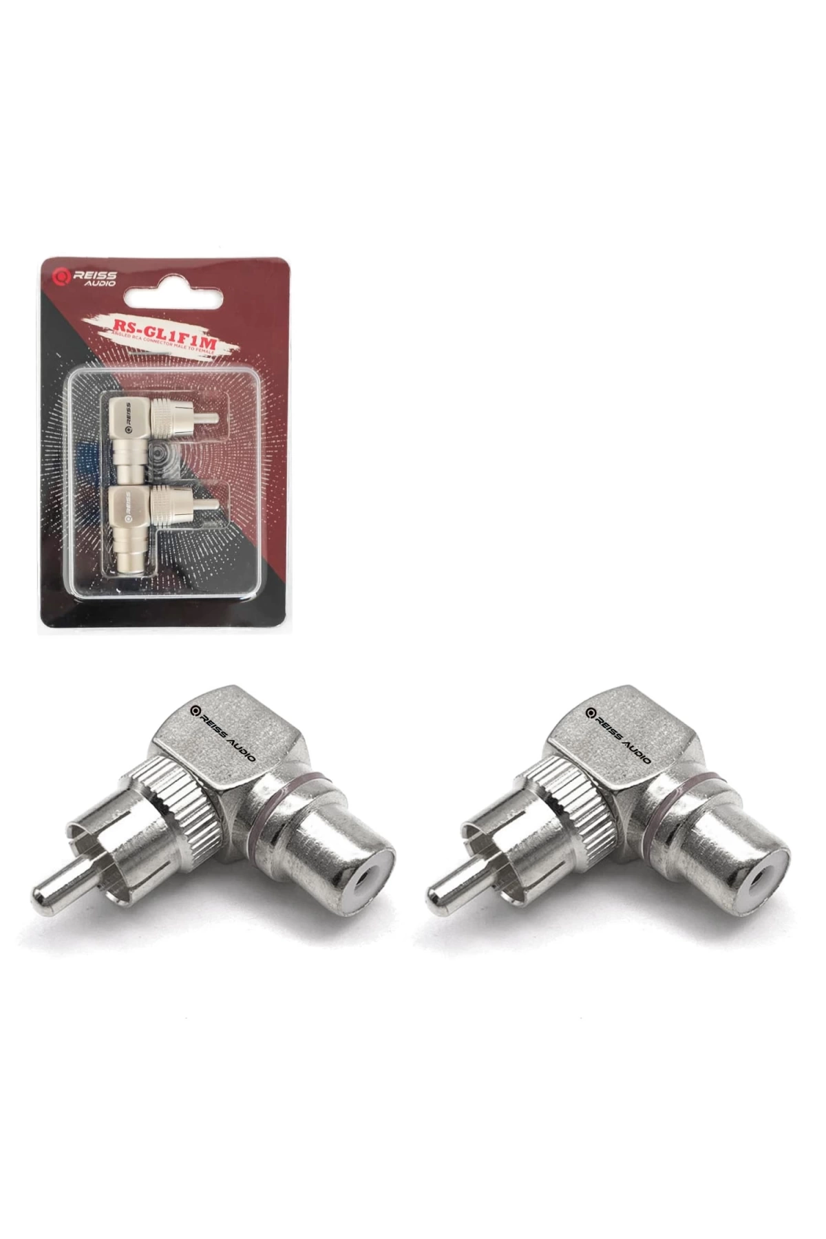 RS-GL1F1M Çevirici Jack 1 Rca Erkek 1 Rca Dişi Metal 2Li Paket