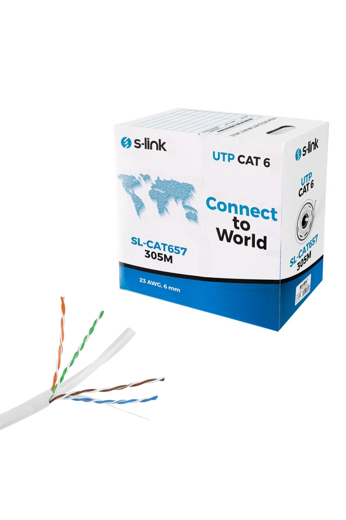 S-link Sl-cat657 Cat6 Kablo 23awg 0.51mm 305 Metre