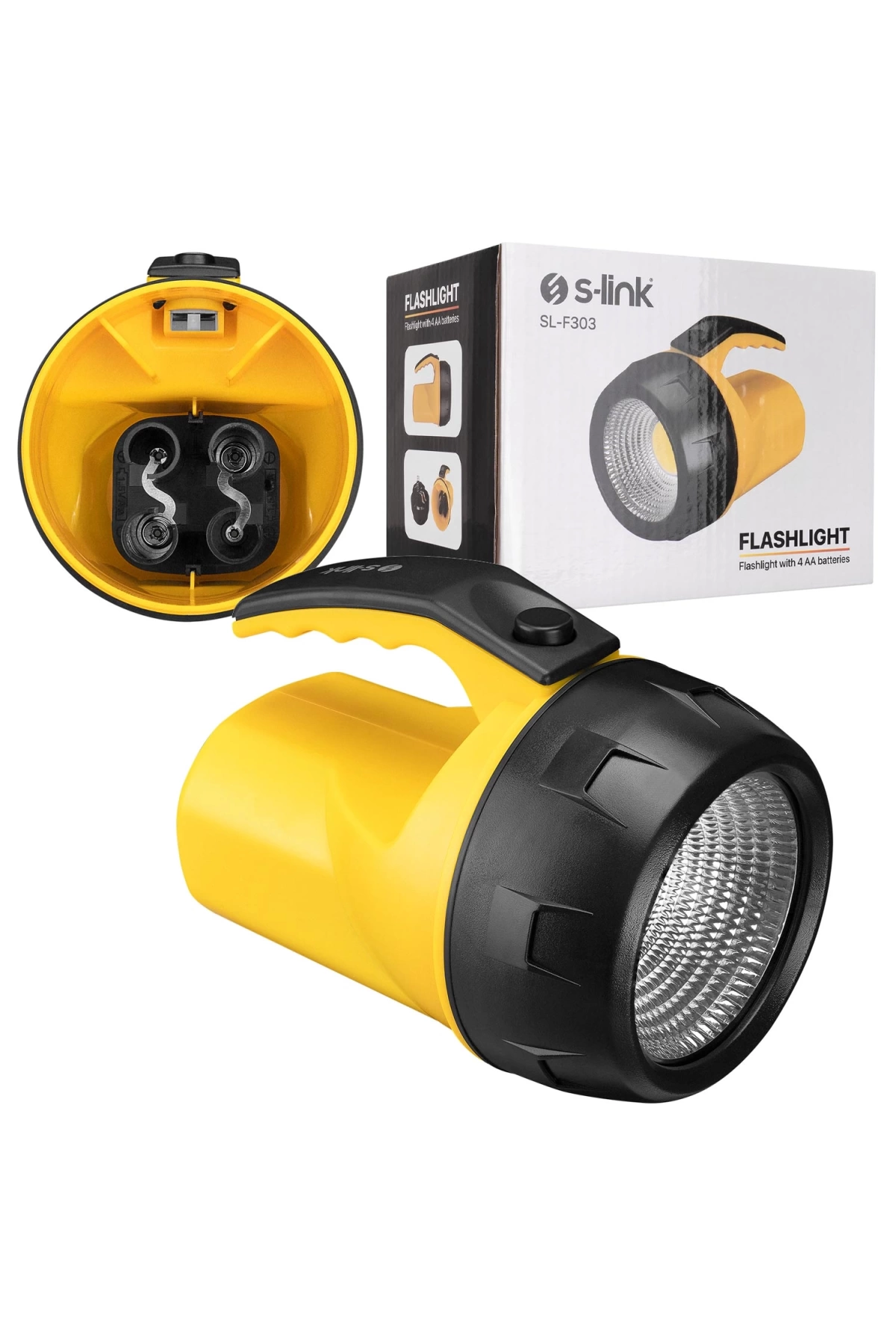 S-link Sl-f303 El Feneri Pilli + Cob Led