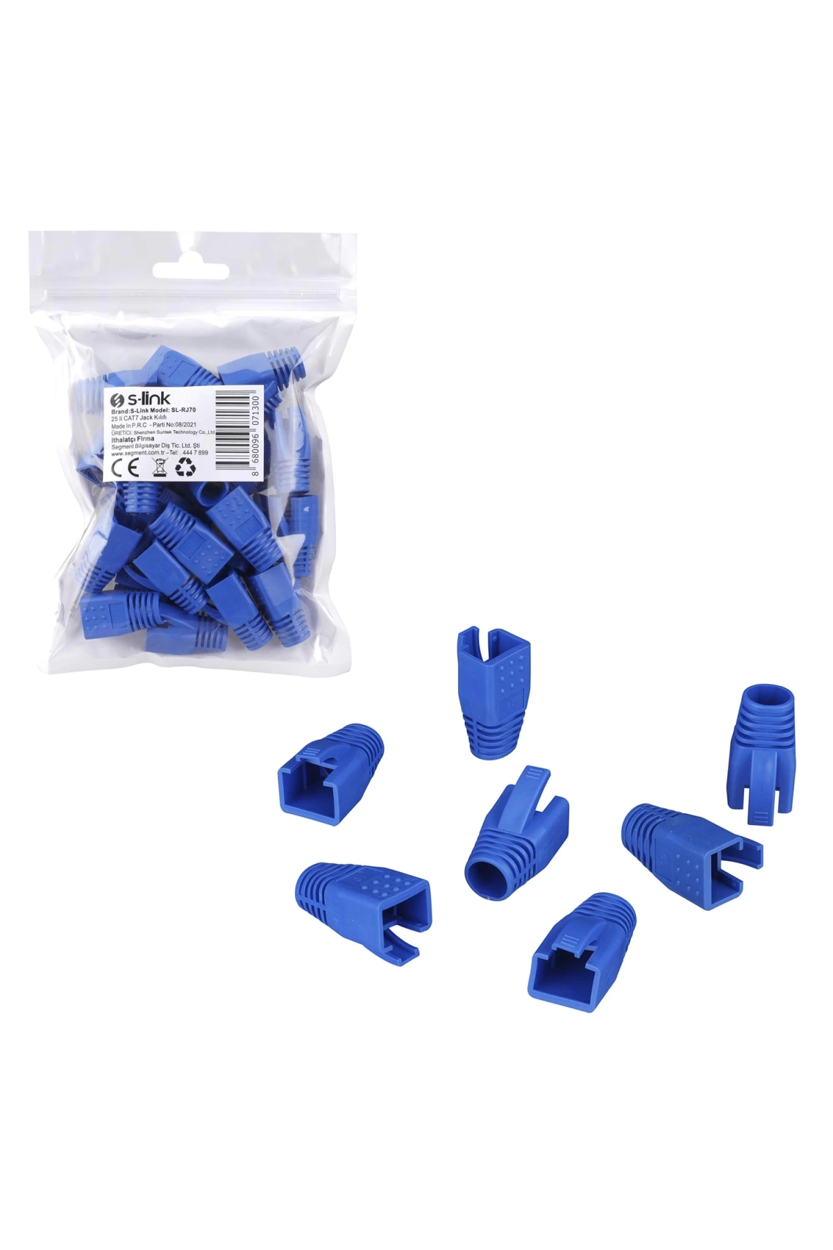 S-Link Sl-Rj70 Rj45 Cat7 Kılıf Mavi 25Li Paket